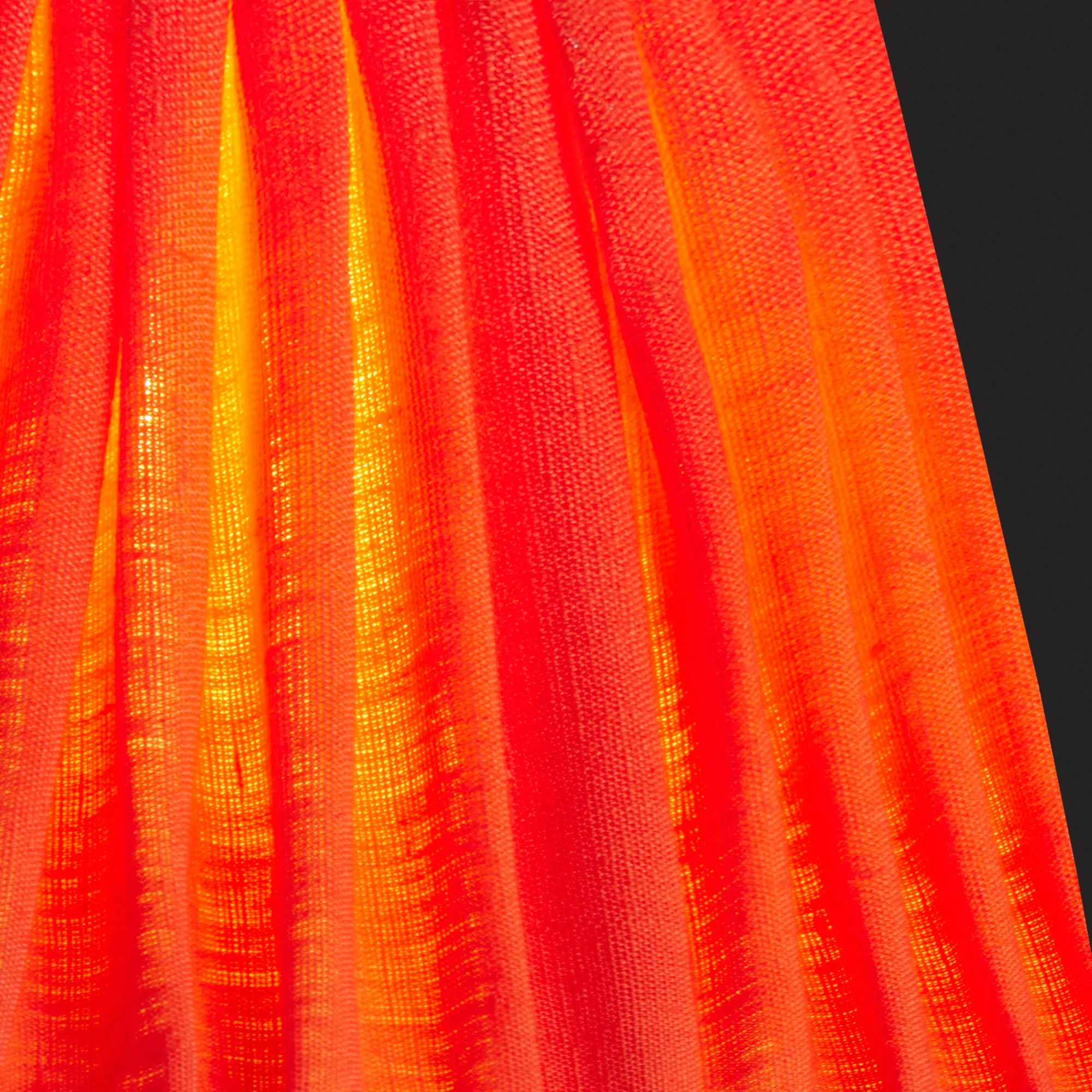16cm empire gathered lampshade in "flame" stonewashed linen
