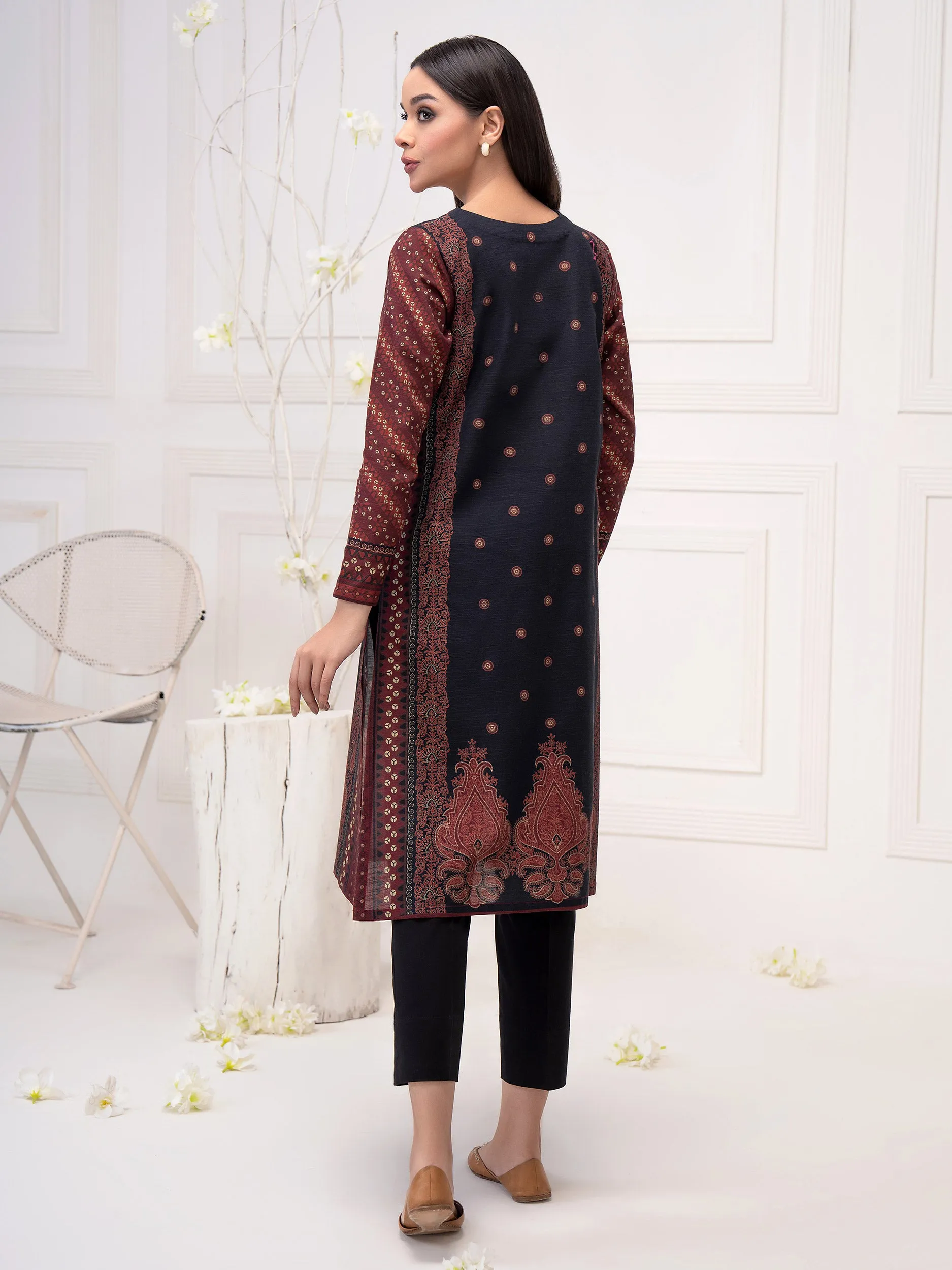 2 Piece Khaddar Suit-Printed (Unstitched)