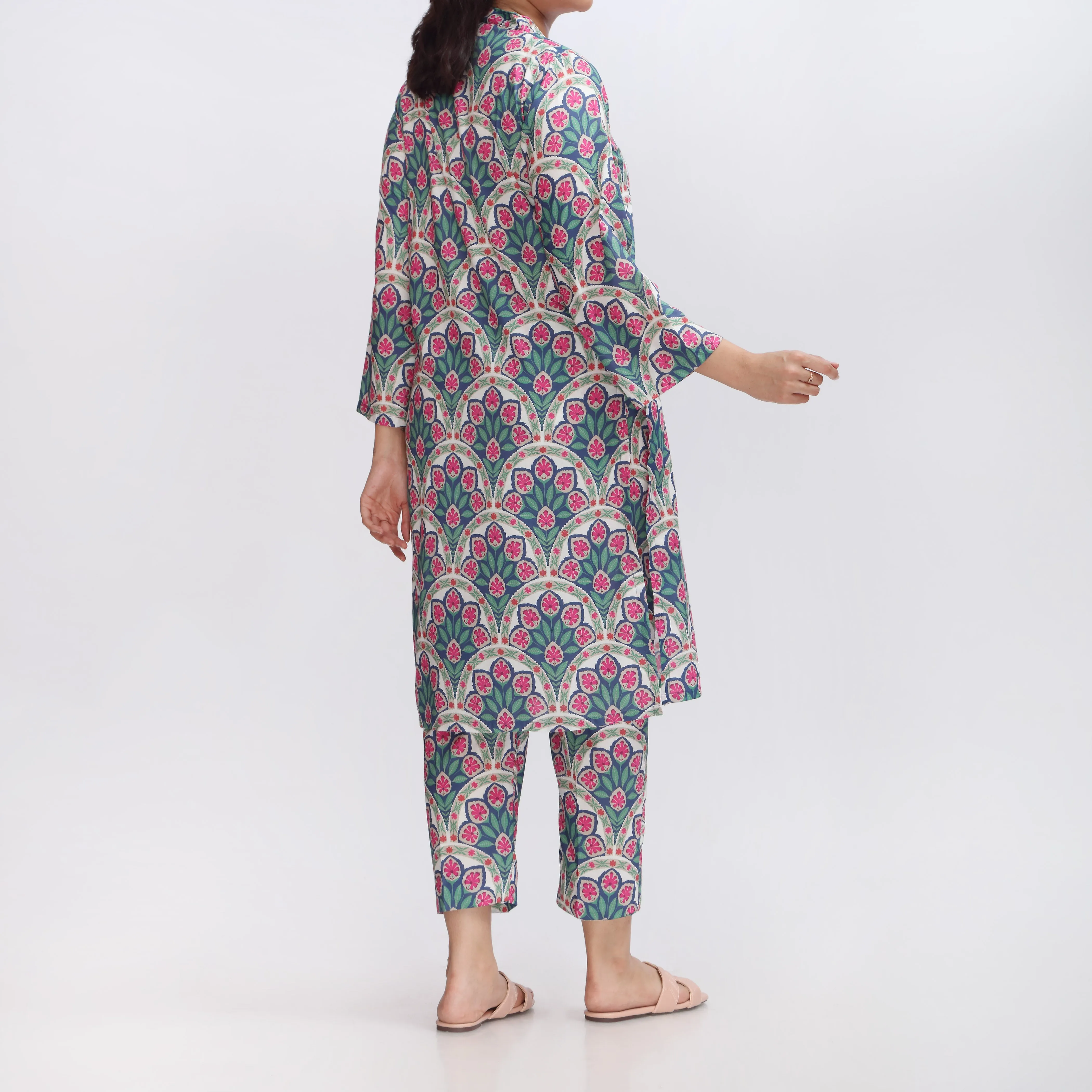 2PC- Printed Cambric Shirt & Trouser PS3122