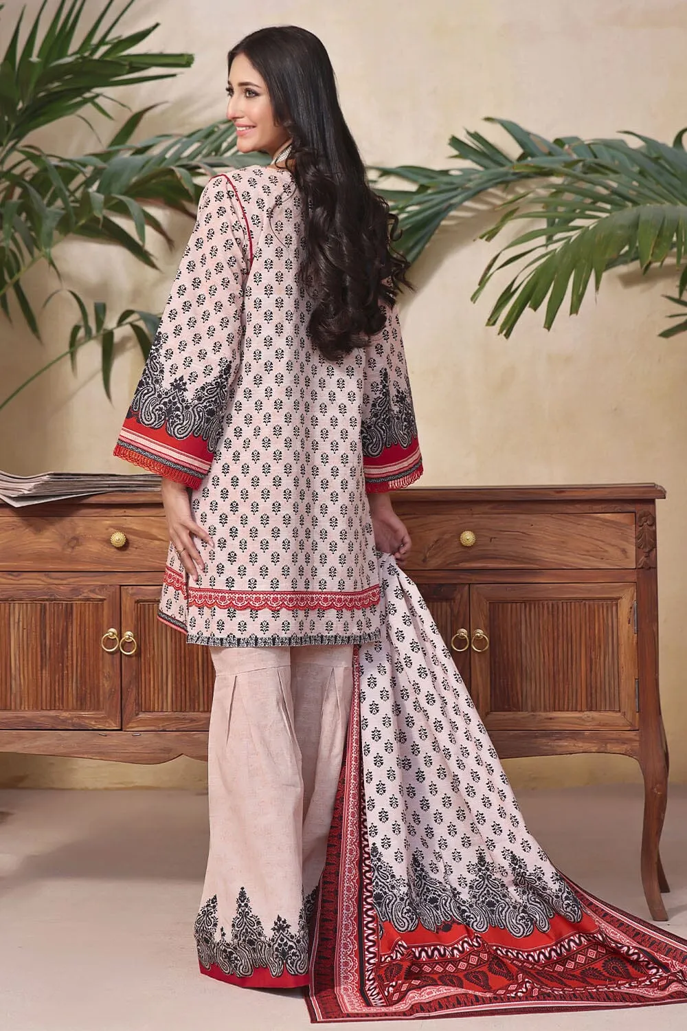 3PC Unstitched Khaddar Suit KKH-2268
