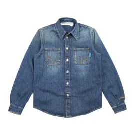Denim Work Shirt - Abcd, Medium Dirty Blue, Durable Casual Wear
