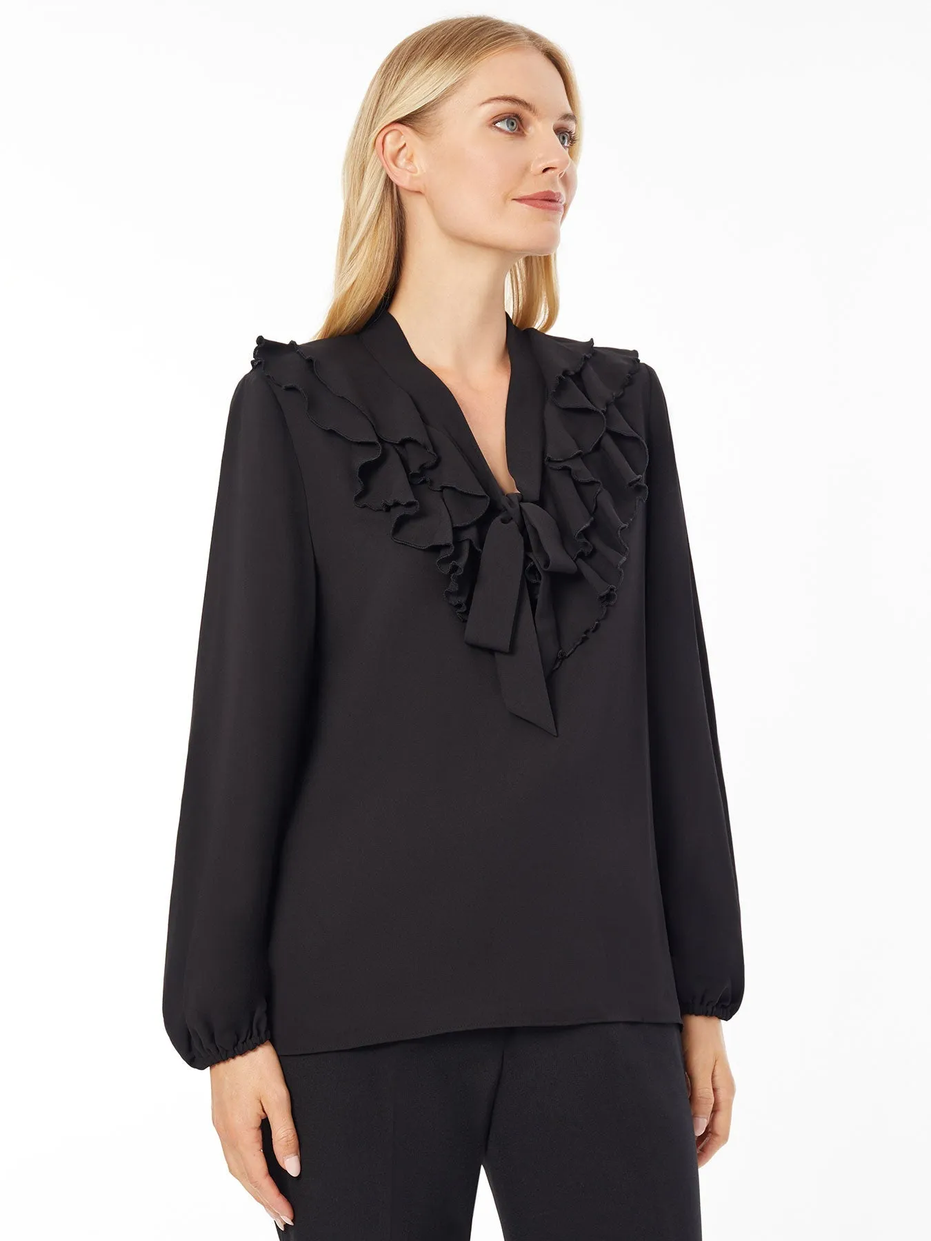 Classic Addison Blouse with Elegant Drape