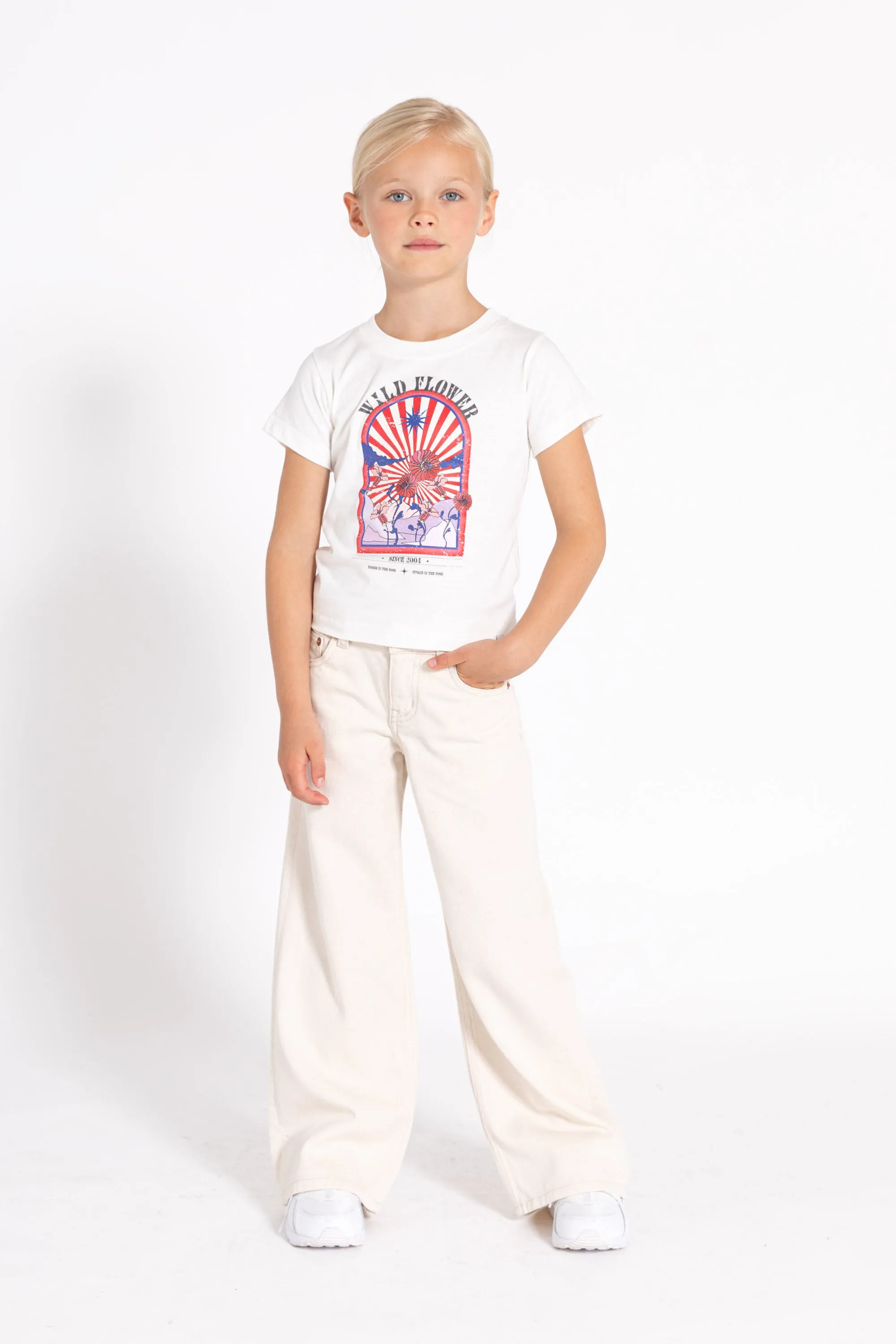 APRIL Ecru - Wide Loose Fit Jeans