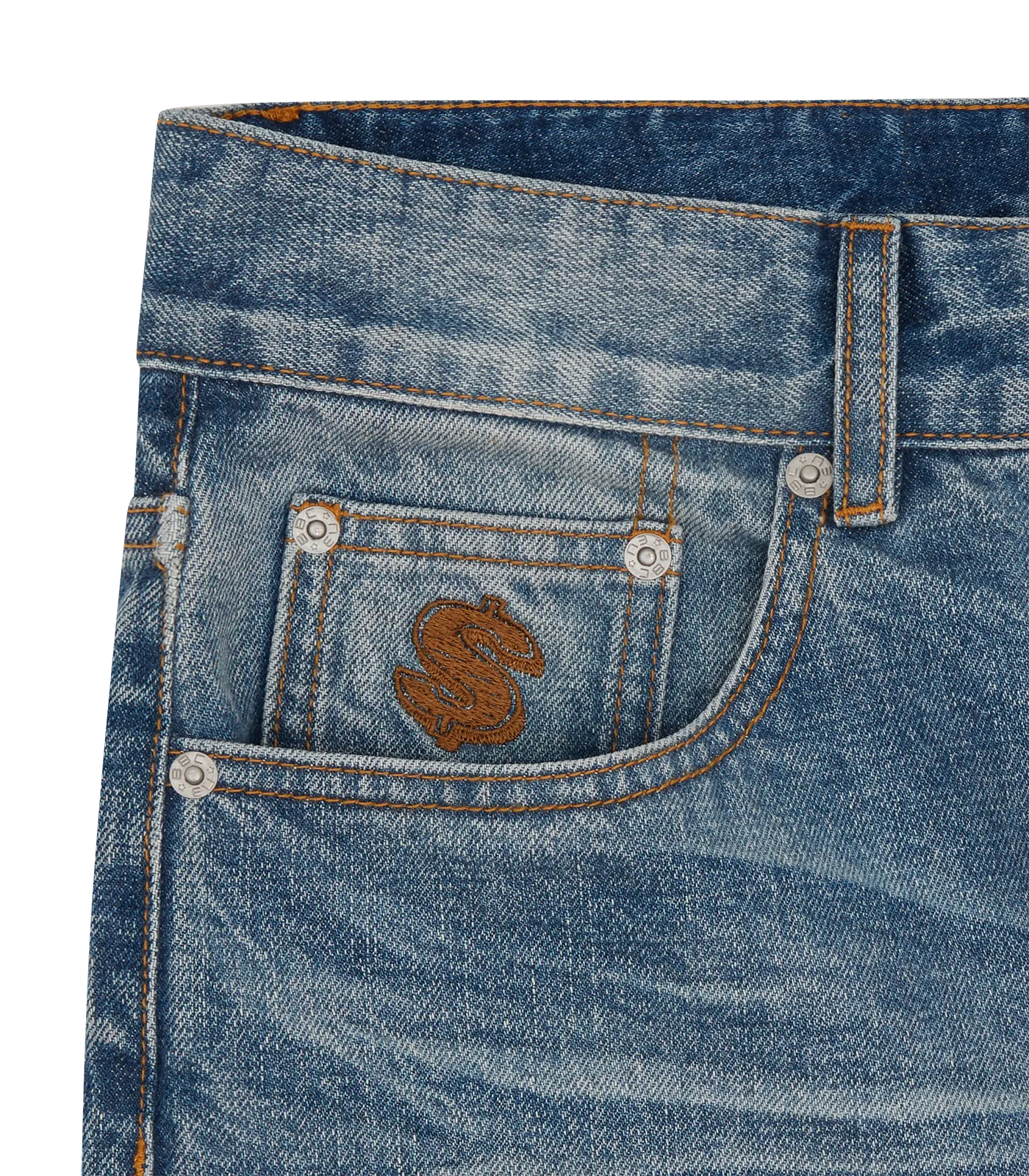 ASTRO SELVEDGE DENIM PANTS - HEAVY WASH BLUE