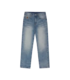 ASTRO SELVEDGE DENIM PANTS - HEAVY WASH BLUE