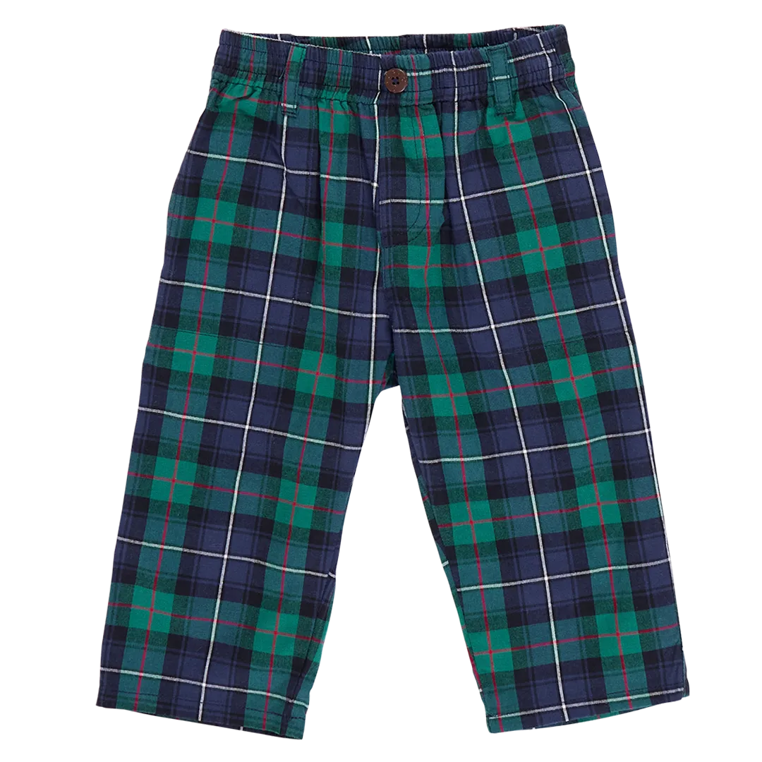 Baby Boys Jackson Pant - Green Tartan