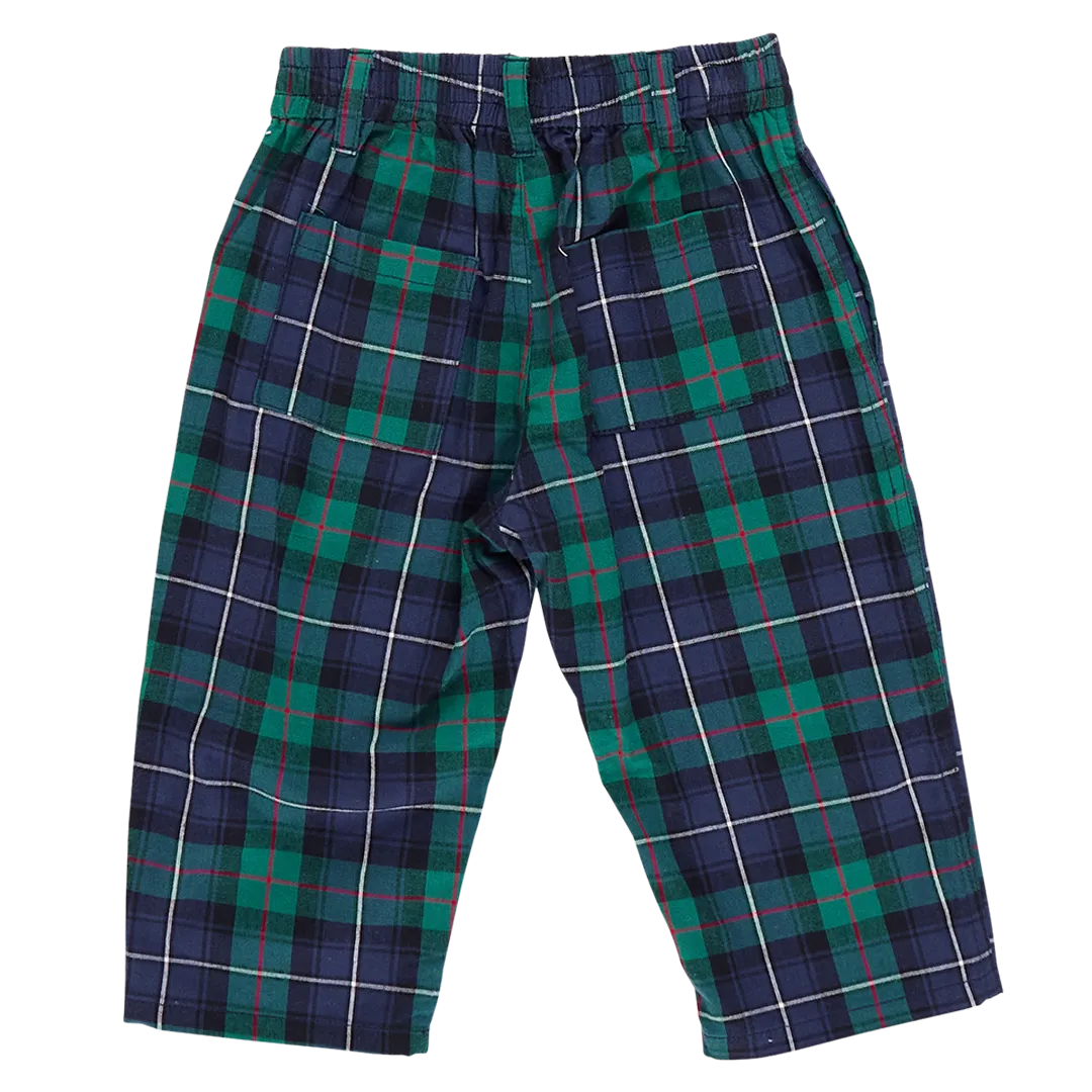 Baby Boys Jackson Pant - Green Tartan