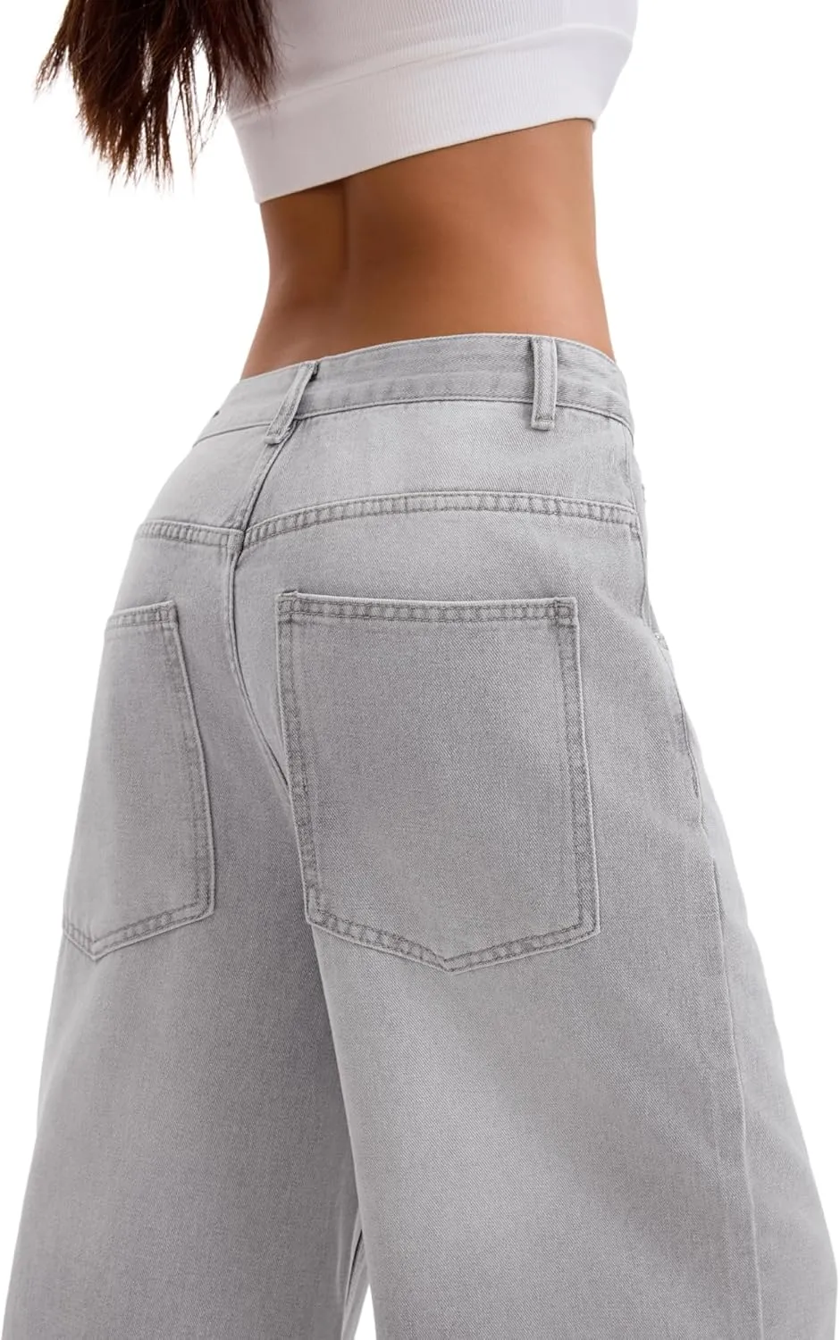 Baggy Jeans for Women Retro Wash Low Waist Wide Leg Loose Boyfriend Oversized Denim Pants Y2K