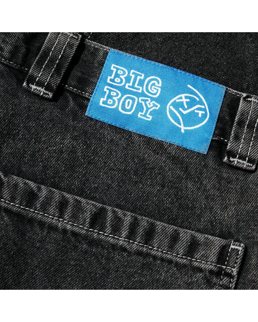 Big Boy Work Pants Knee Jeans - Silver Black