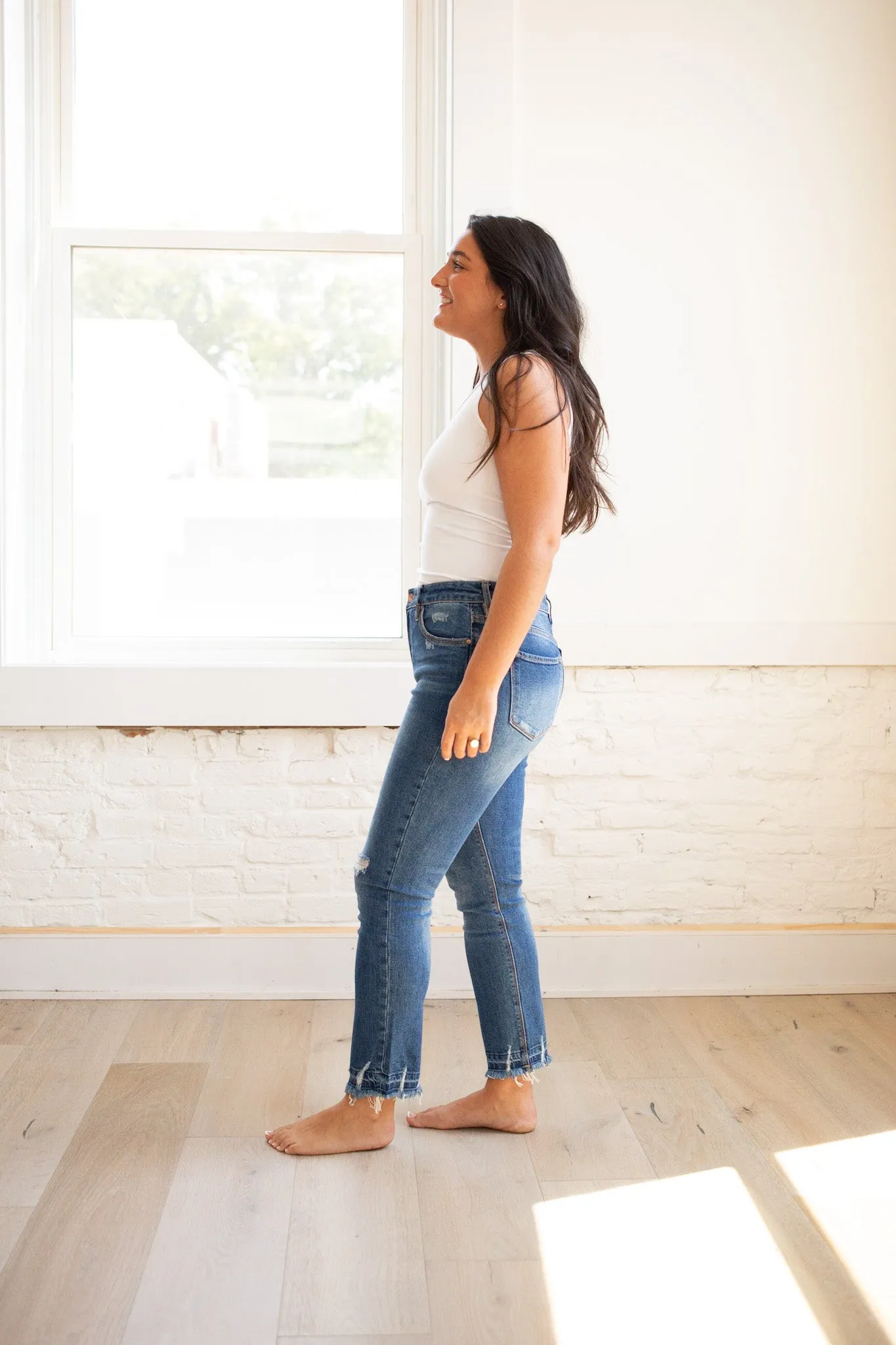 Blaire High Rise Slim Straight Jeans