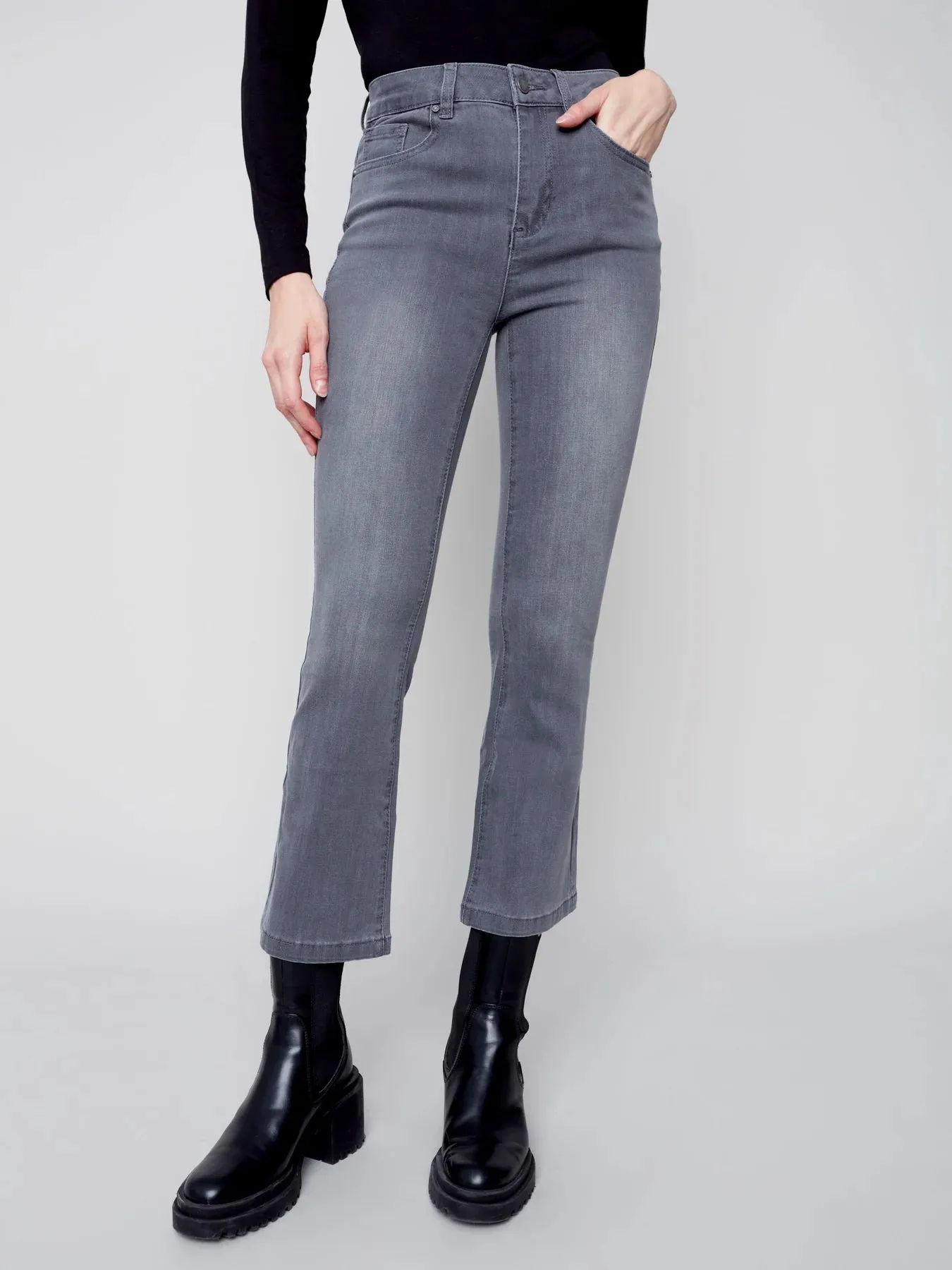 Bootcut Stretch Denim Pants