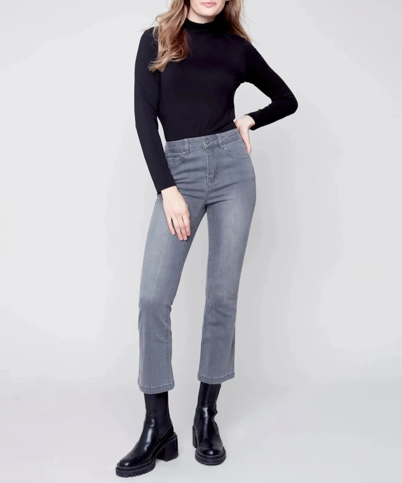 Bootcut Stretch Denim Pants