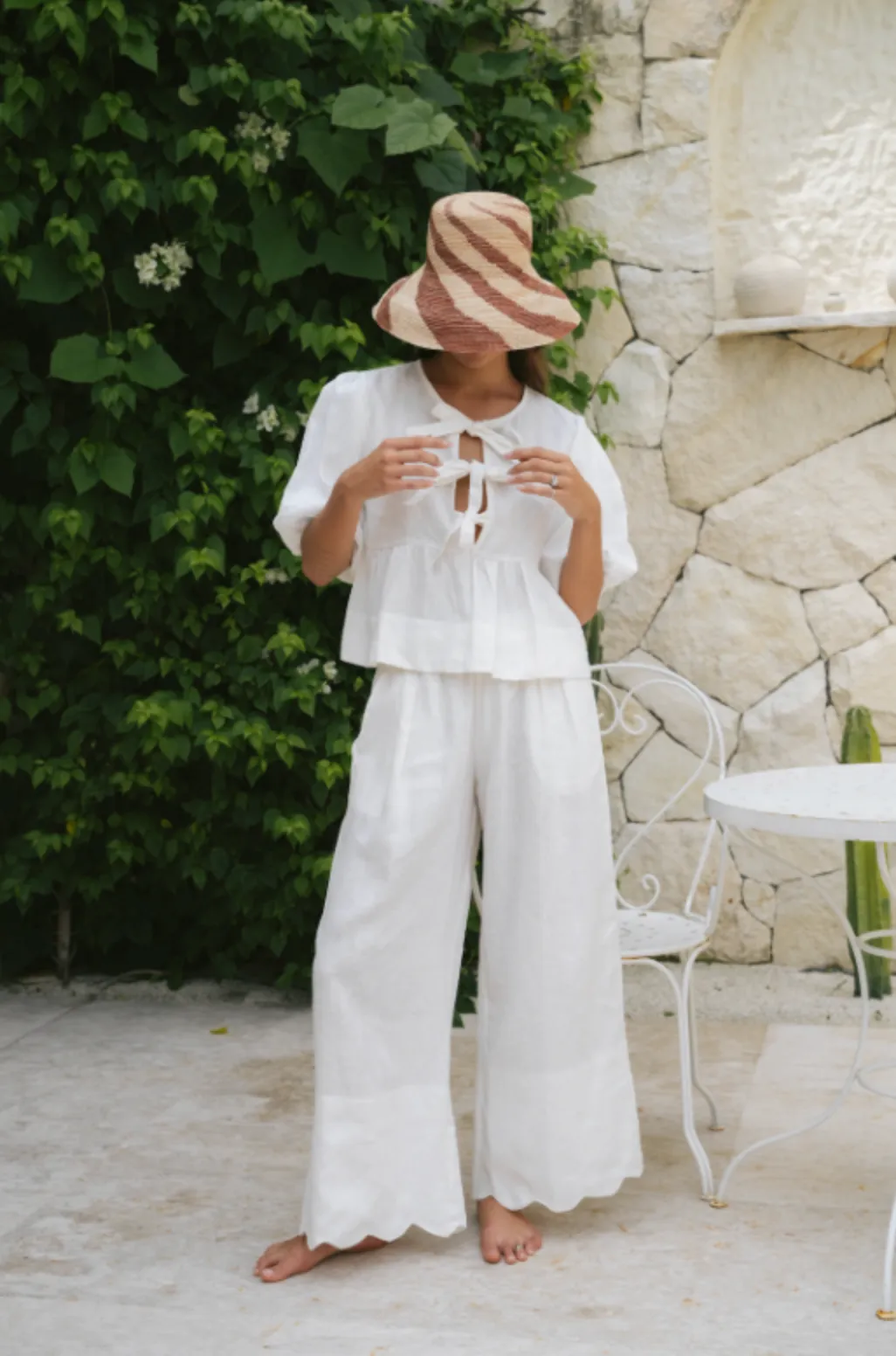 Brodie Pants Printed Linen - Wholesale