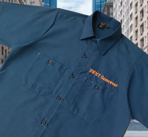 Brooklyn Work T58 Embroidery Logo S/S Work Shirt Royal Blue