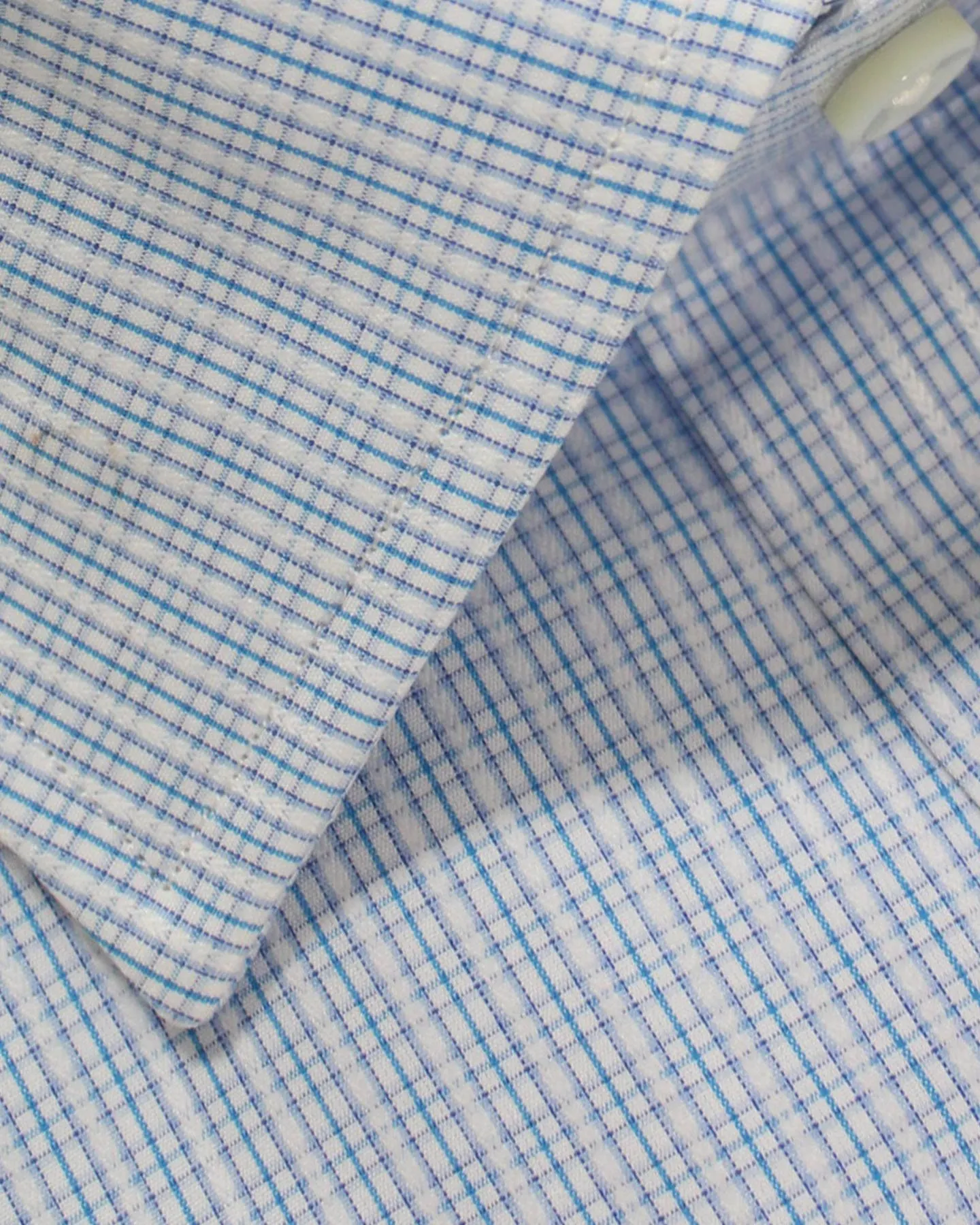 Canali Dress Shirt White Blue Aqua - Exclusive Collection - Modern Fit 41 - 16