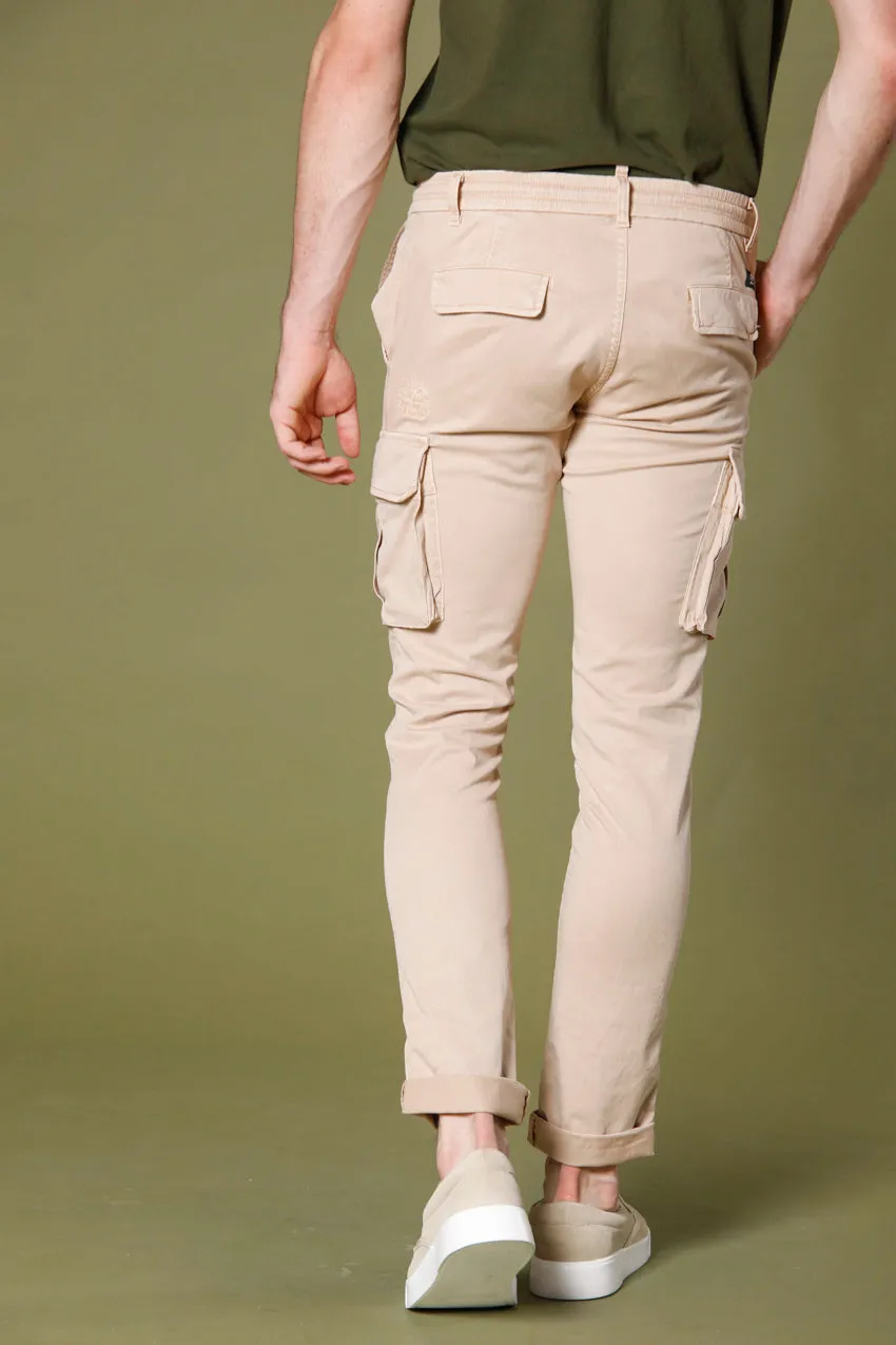 Chile Jogger pantalone cargo uomo in tencel e cotone extra slim