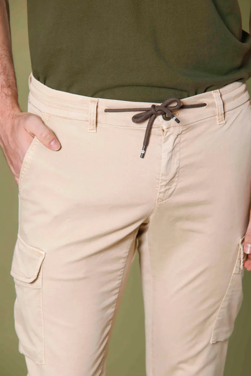 Chile Jogger pantalone cargo uomo in tencel e cotone extra slim