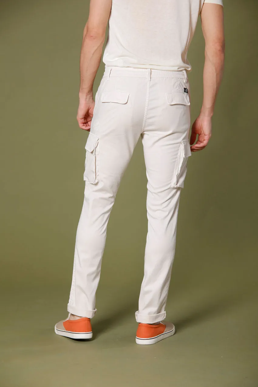 Chile Jogger pantalone cargo uomo in tencel e cotone extra slim