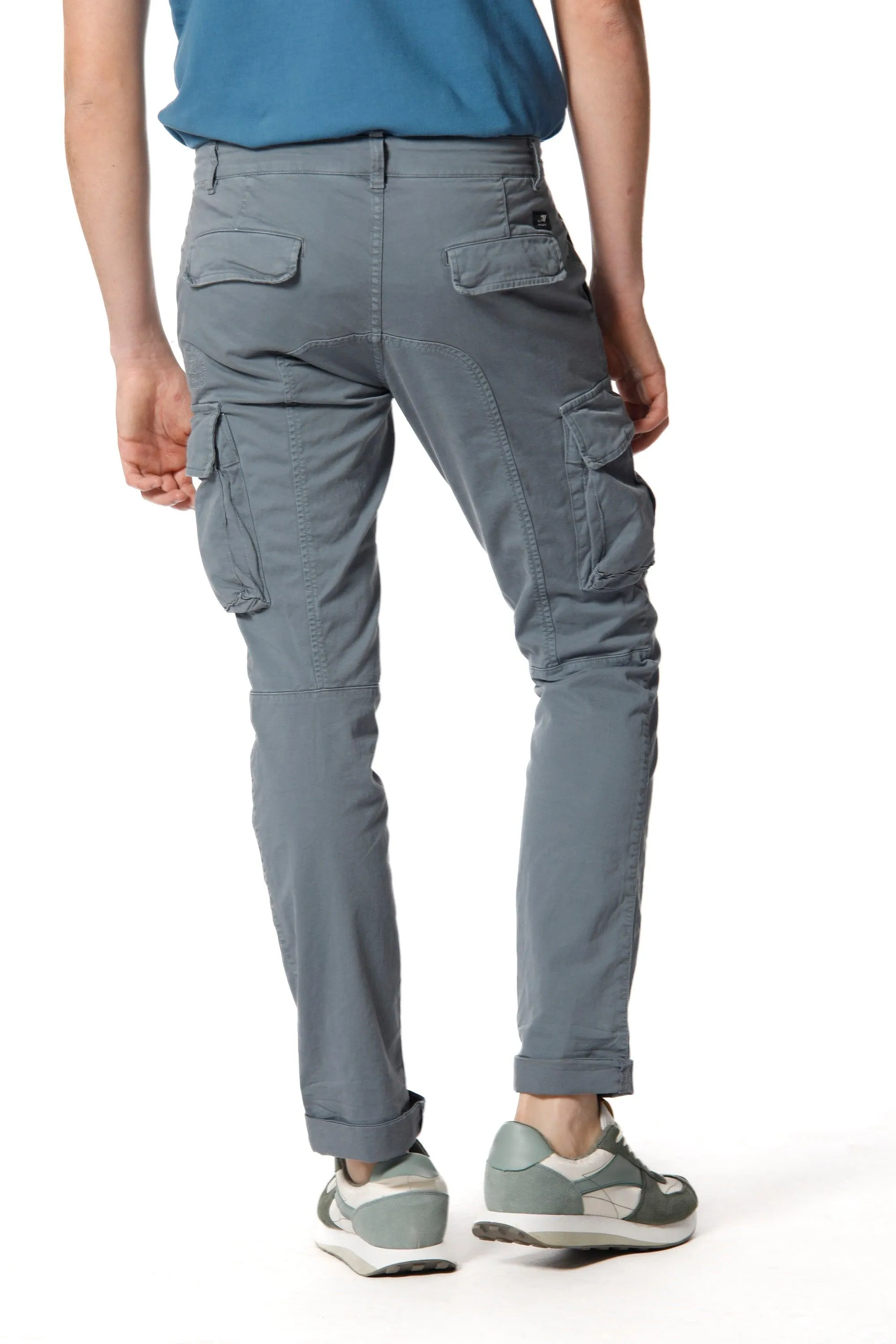 Chile pantalone cargo uomo in twill di cotone stretch extra slim fit ①
