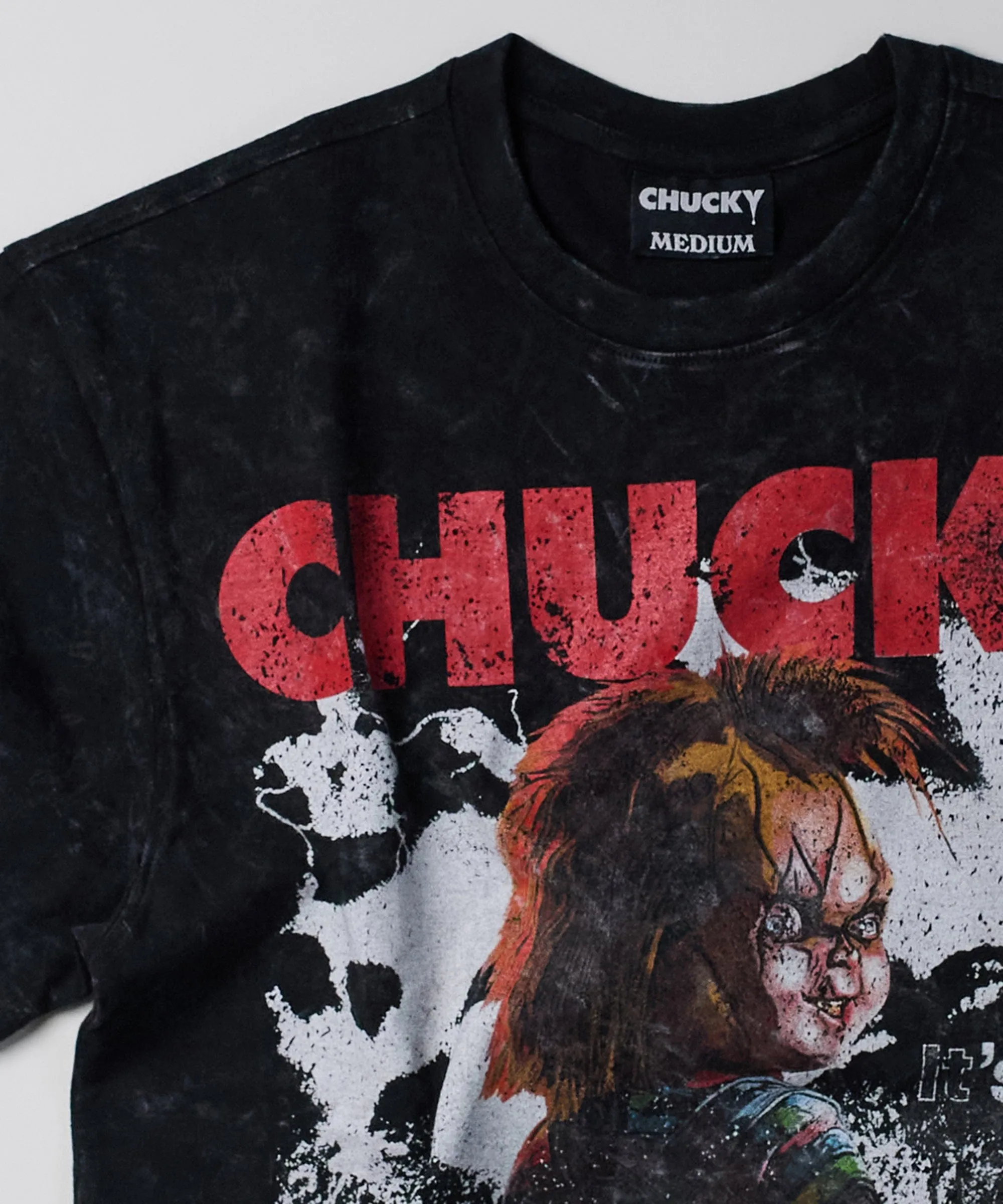 Chucky Vintage Wash Short Sleeve Tee - Dark Grey