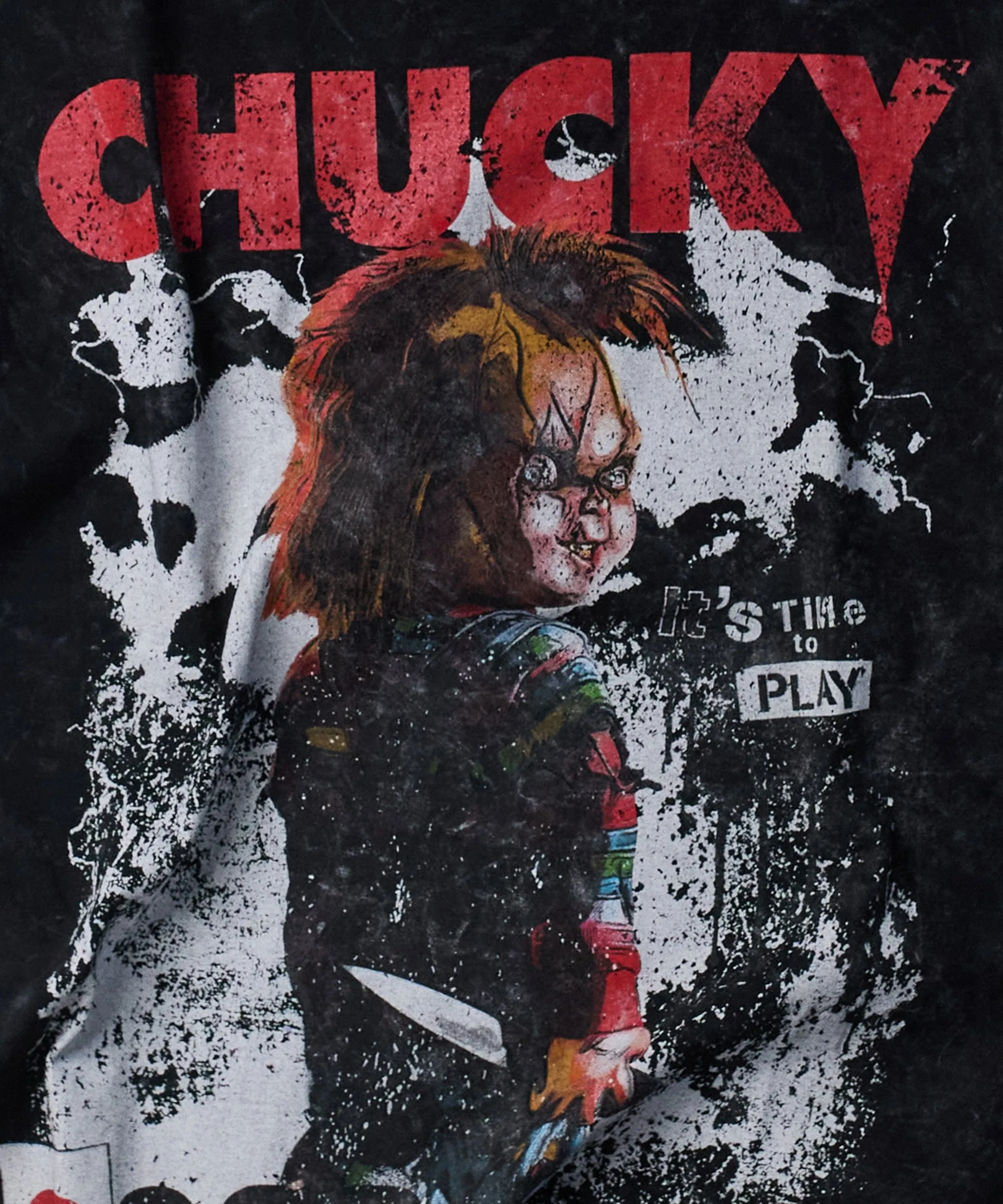 Chucky Vintage Wash Short Sleeve Tee - Dark Grey