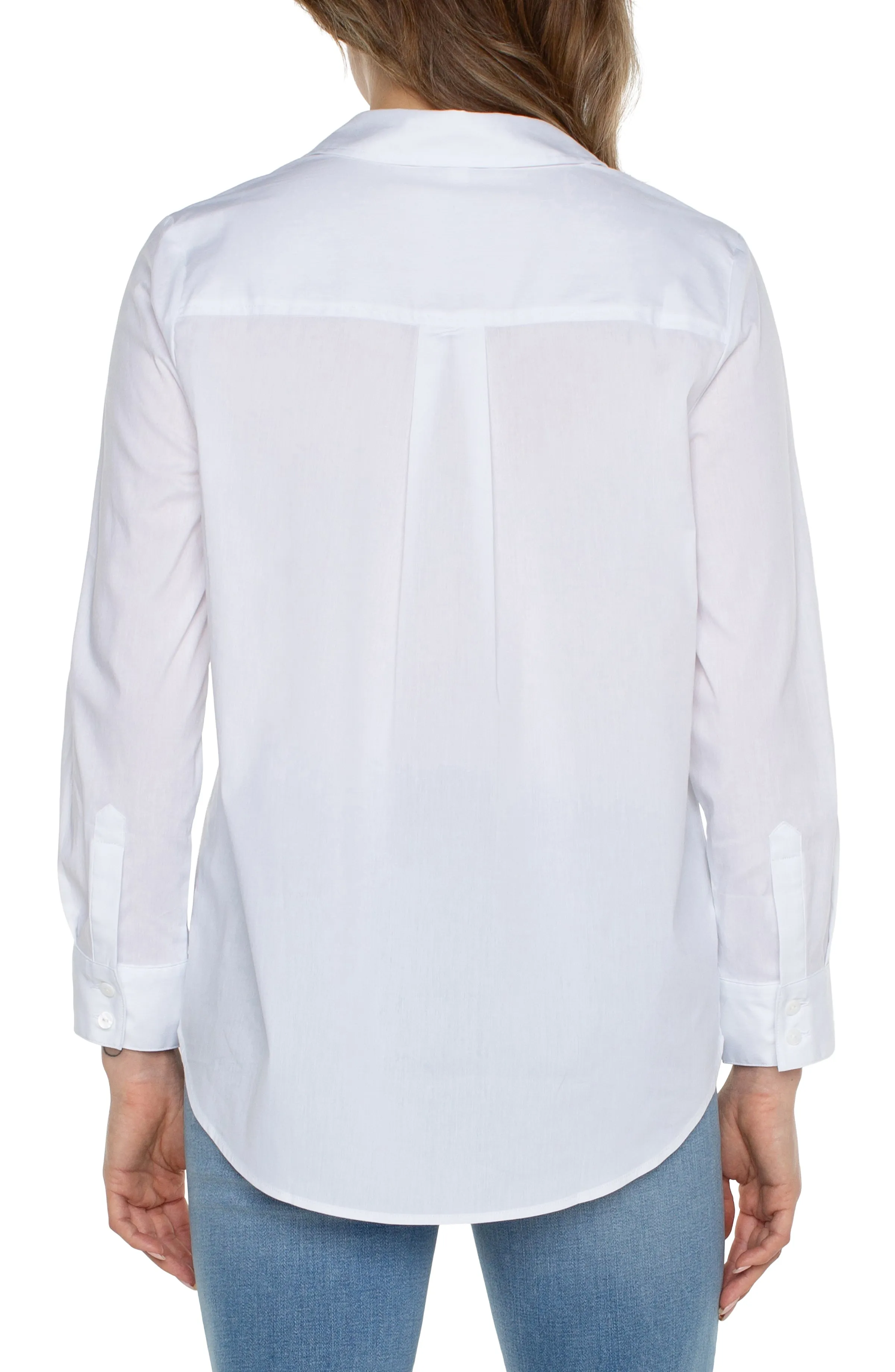 CLASSIC BUTTON FRONT POPLIN SHIRT