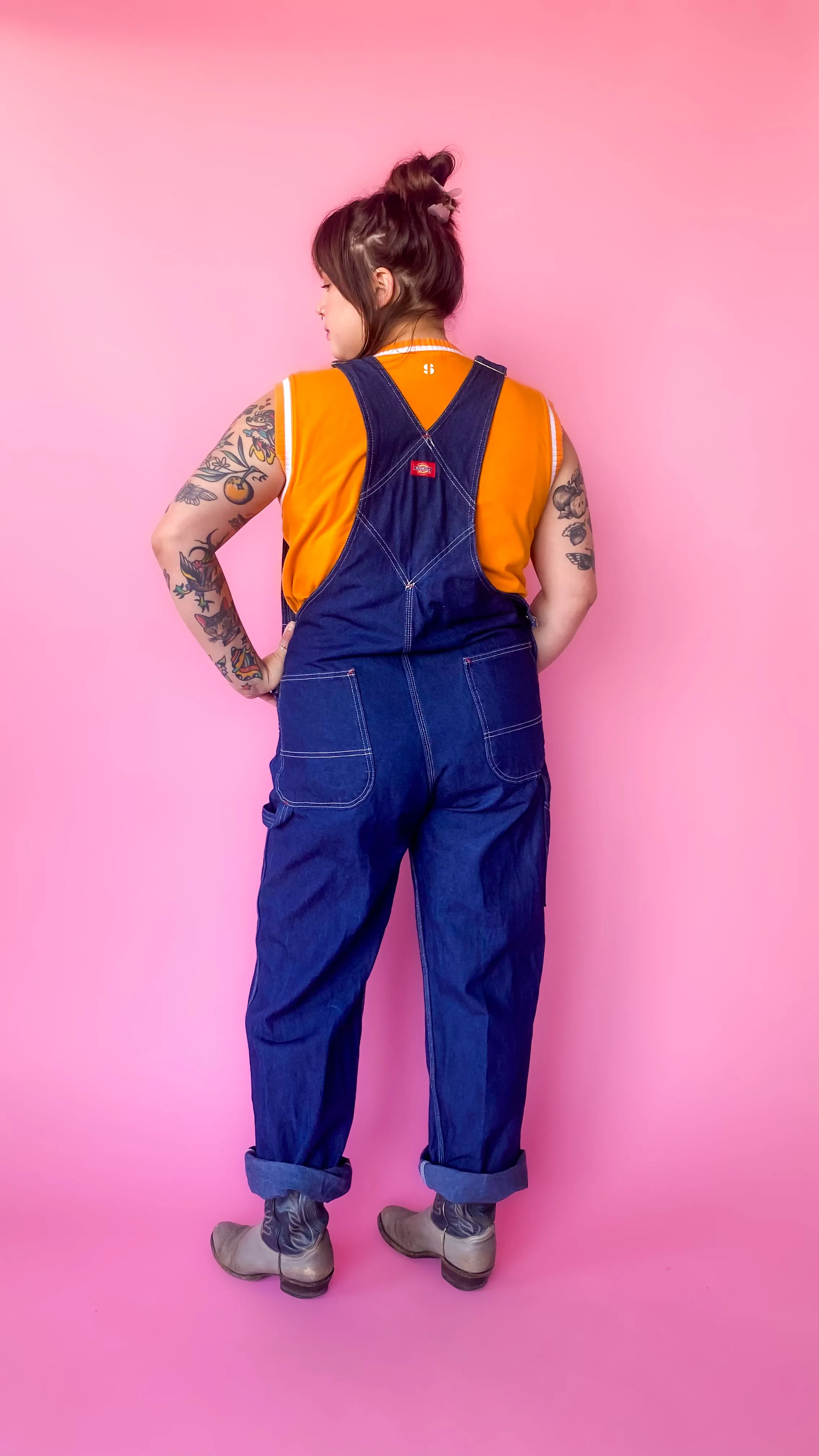 Dark Wash Overalls, sz. 1XL
