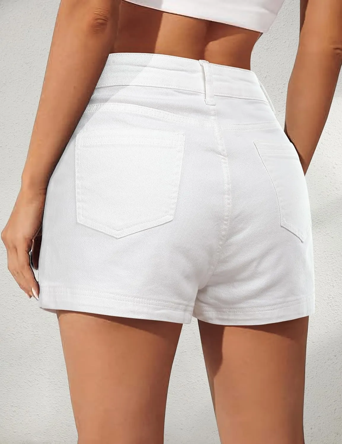 Denim Skort Women High Waist Mini Jean Skirt for Women Stretch Casual Mini Jean Skort