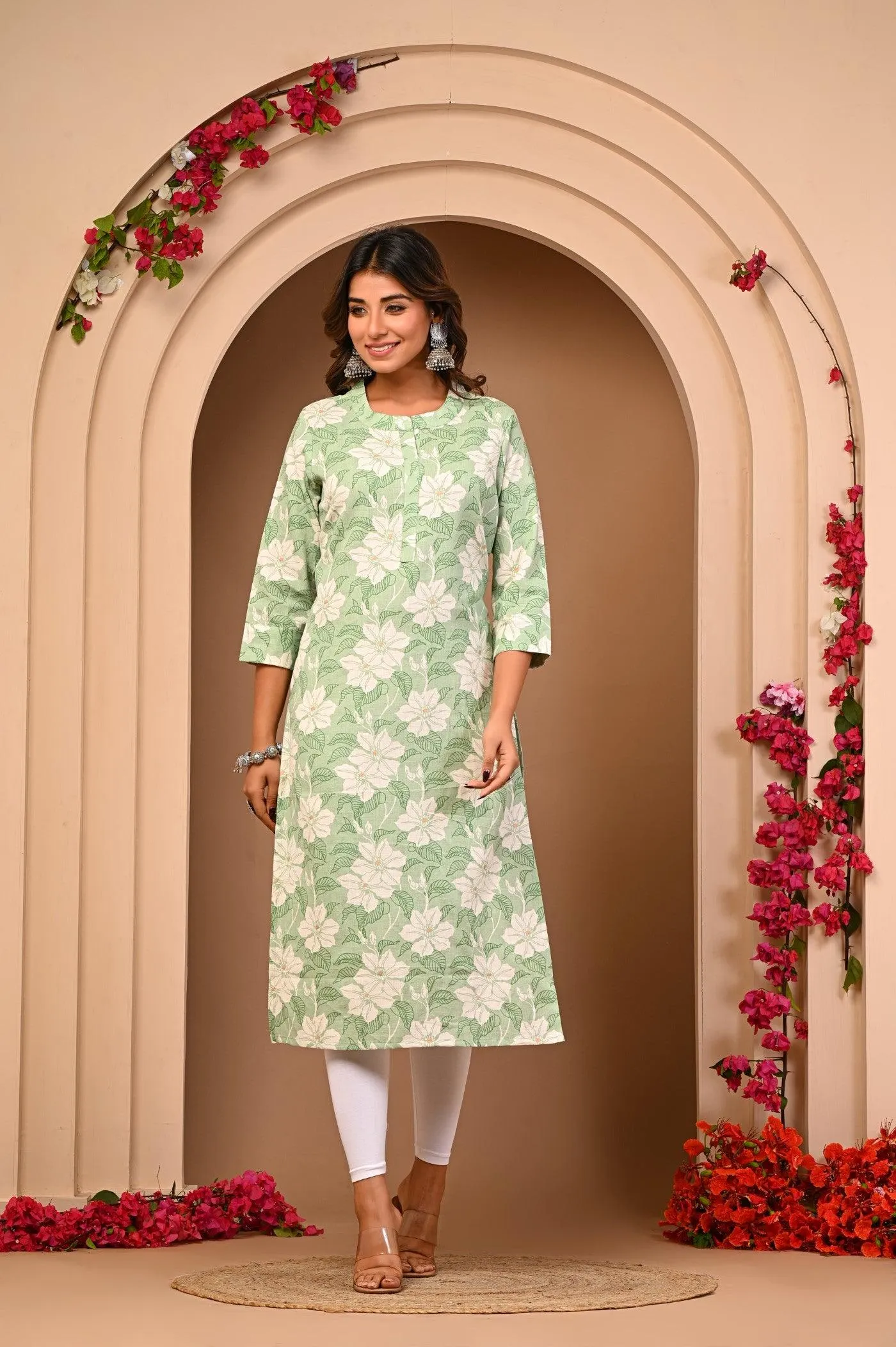 Designer Cotton Flex Printed Kurti