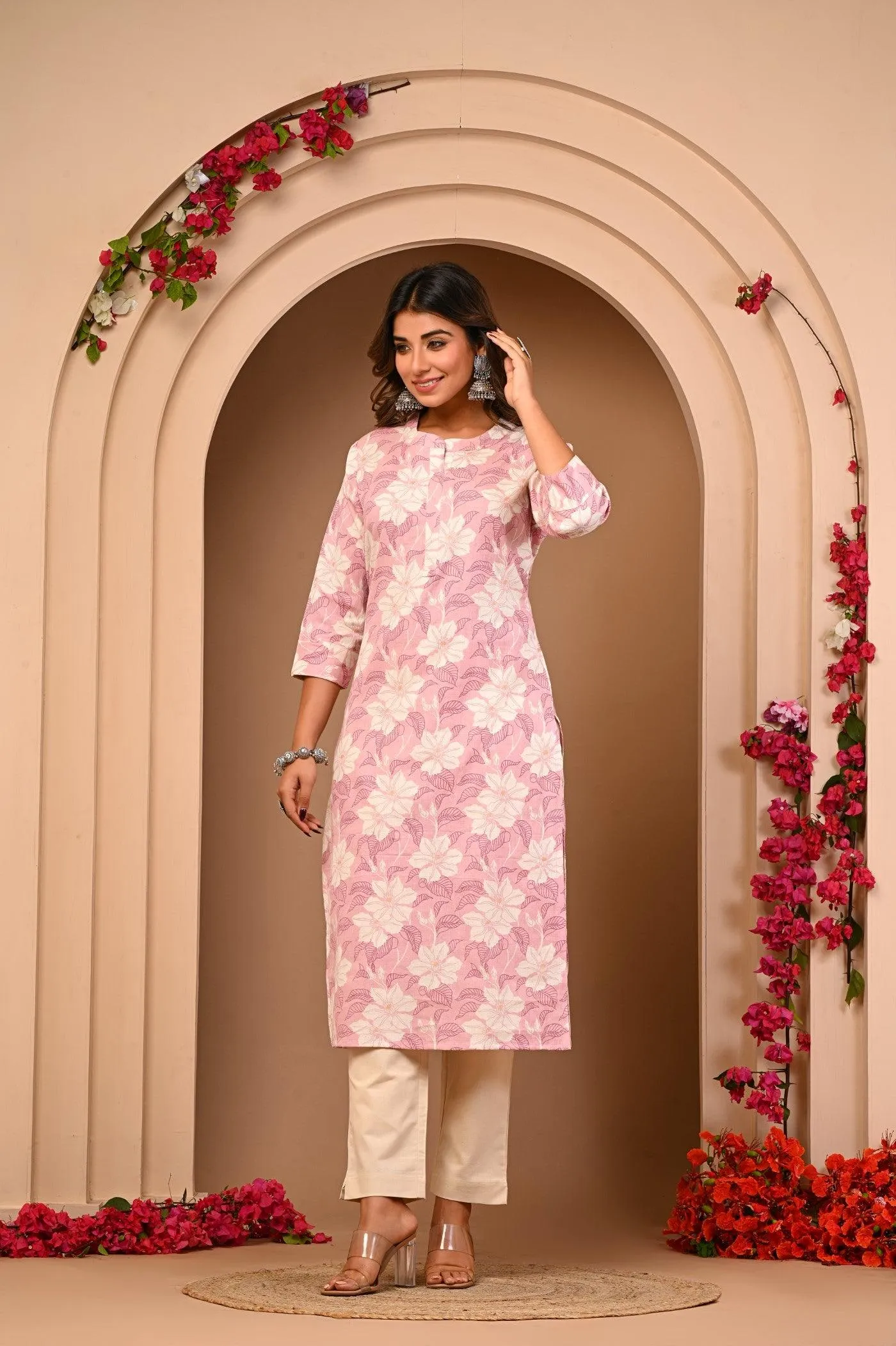 Designer Cotton Flex Printed Kurti