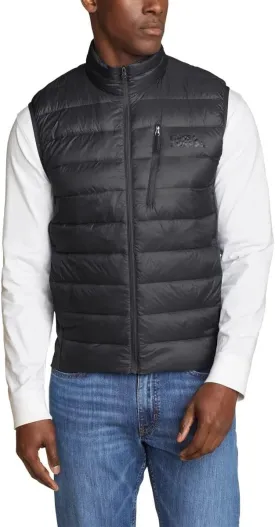 Eddie Bauer Men's Down Puffer Vest (US, Alpha, Large, Regular, Regular, Gray)
