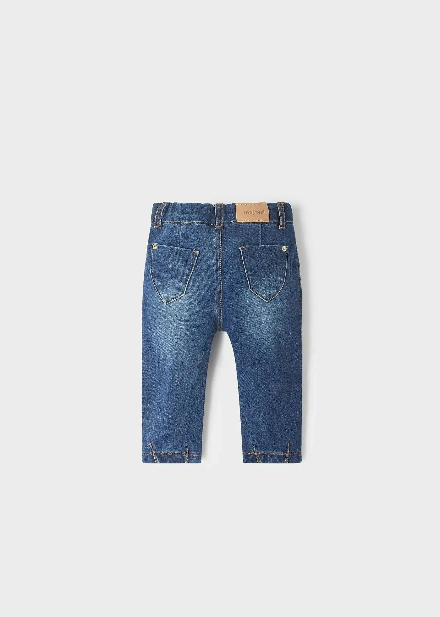 Embroidered Denim Pants Baby Girl | Mayoral