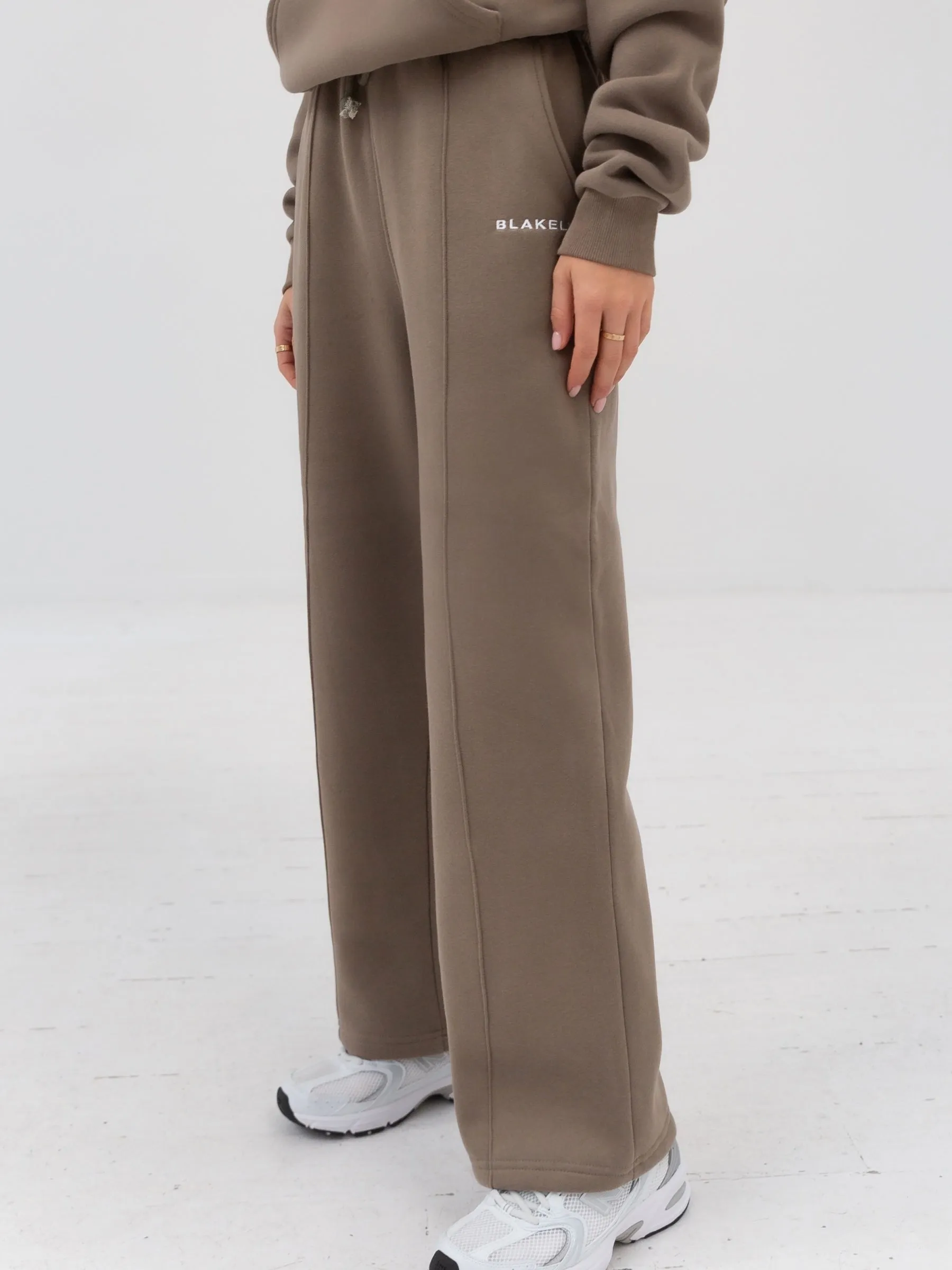 Wide Leg Brown Everyday Sweatpants