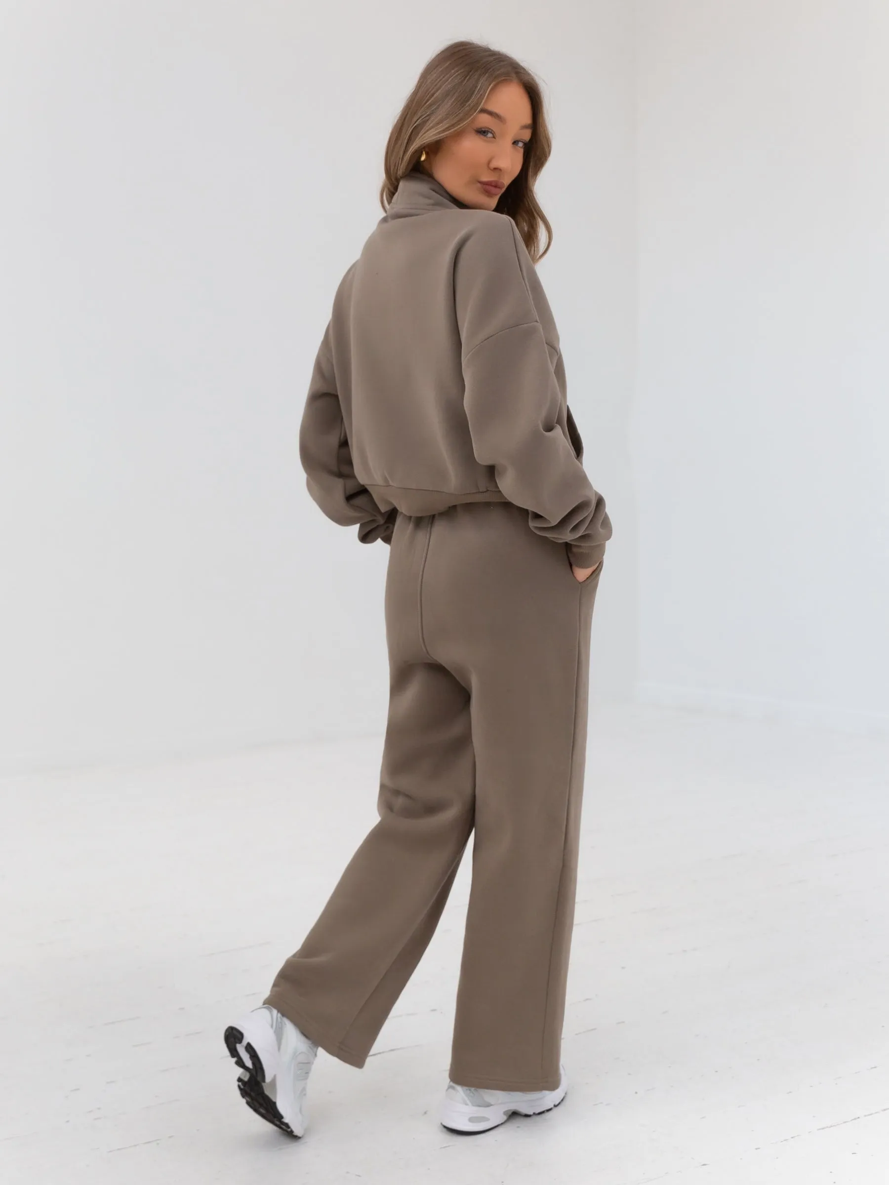Wide Leg Brown Everyday Sweatpants