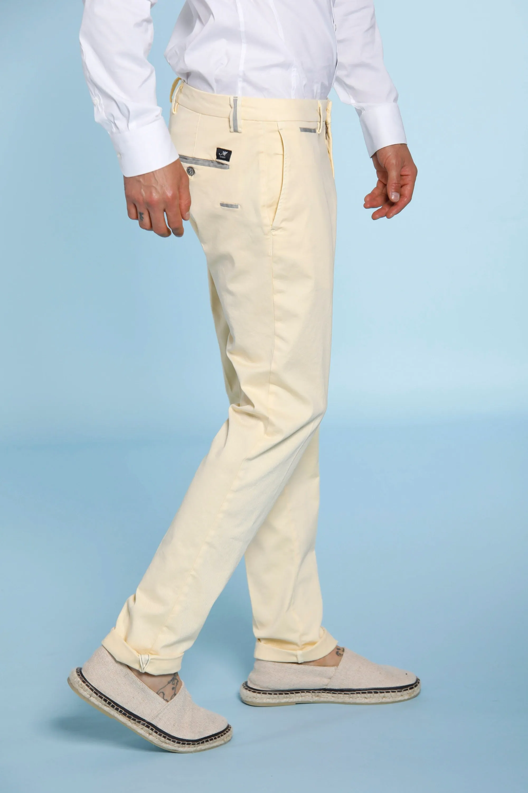 Forte dei Marmi Stripes pantalone chino uomo in tricotina extra slim fit
