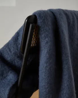 Premium Hague Blue Mohair Throw Blanket from Foxford