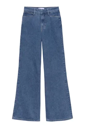Frame Denim Notch Pocket Le Slim Palazzo in Melody