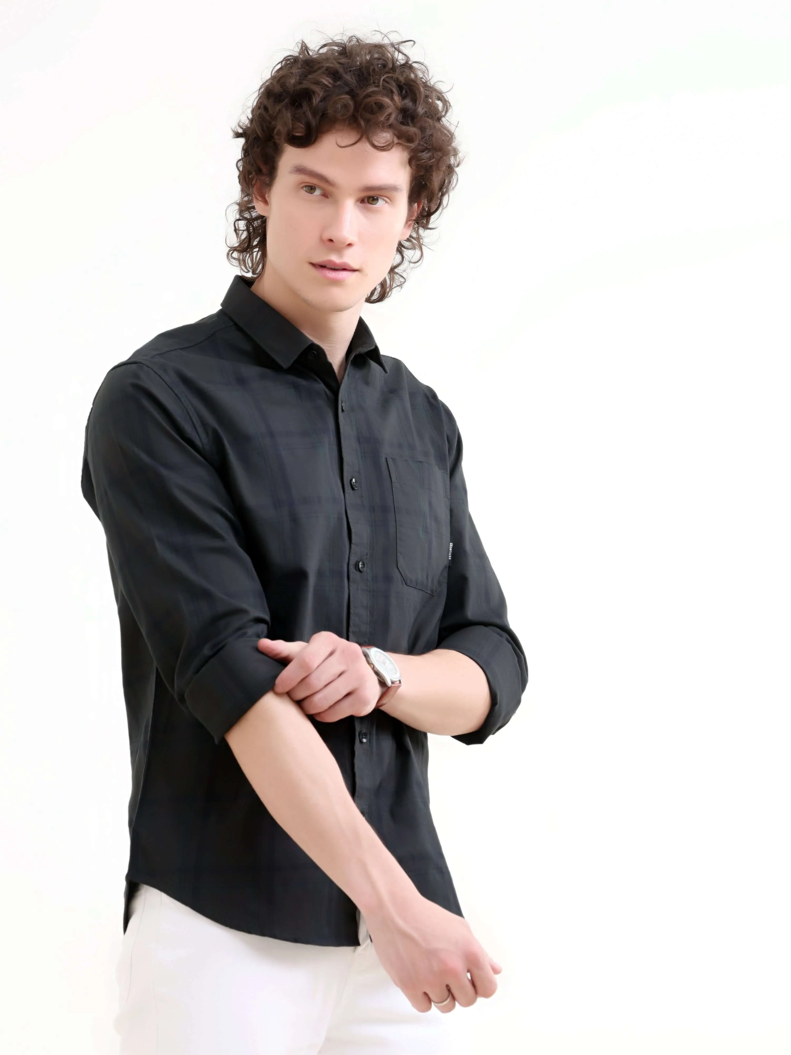 Frazey gray dupplin check shirt