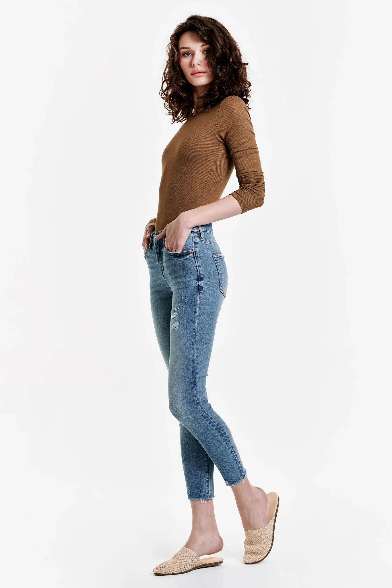 Gisele High Rise Skinny Ankle - Tahiti [Dear John Denim]