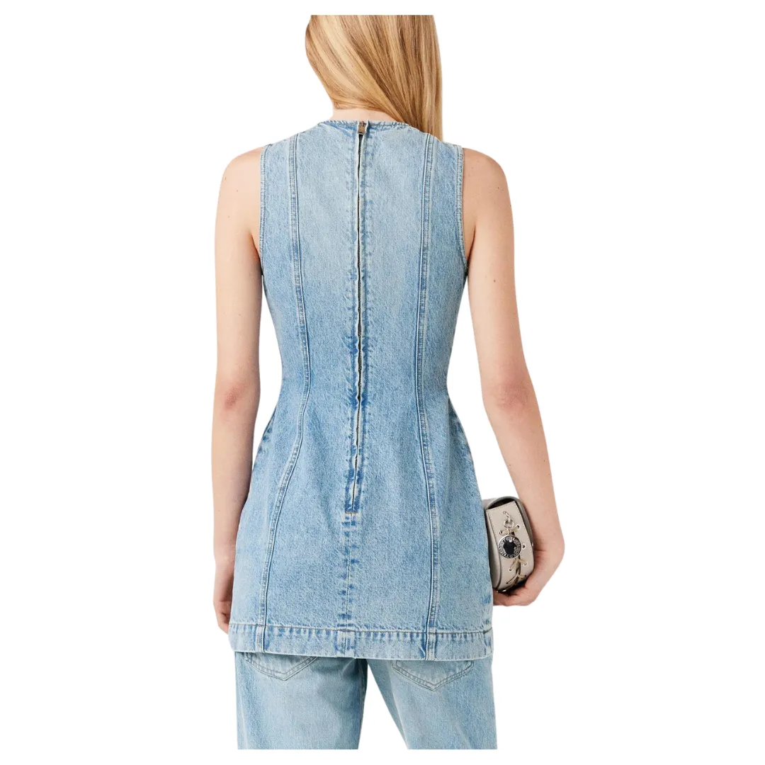 Hardware Detail Denim Dress