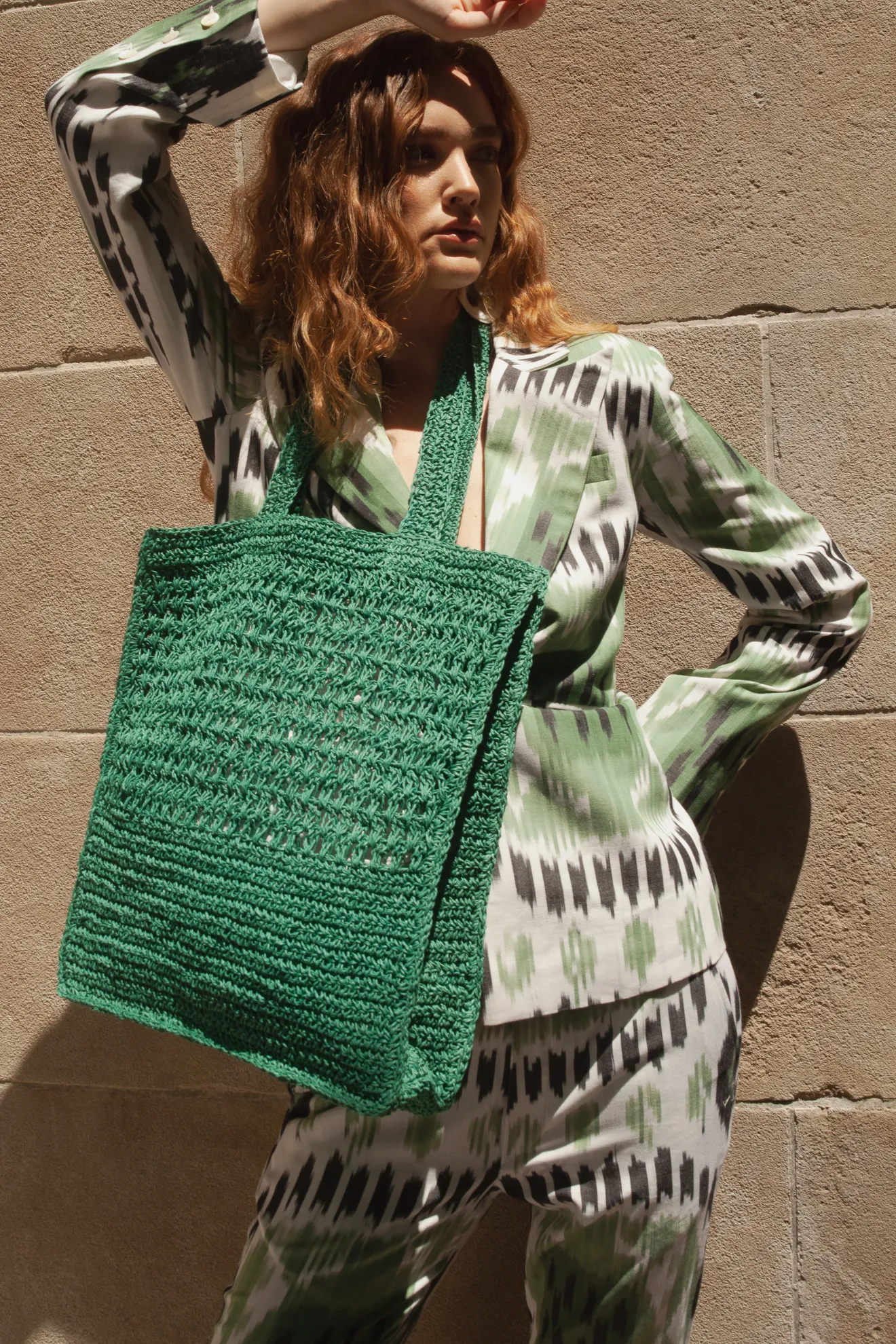 Ikat Pants Green