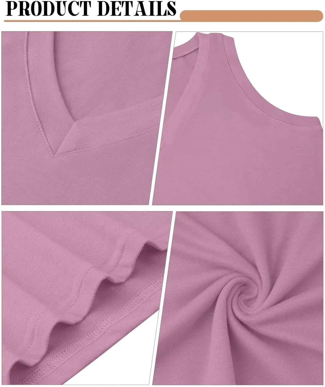 KKJ 3 Pack Womens Tank Tops Summer Beach Vacation Outfits V Neck Loose Sleeveless Blouses Casual Shirt Spring Fashion Clothes