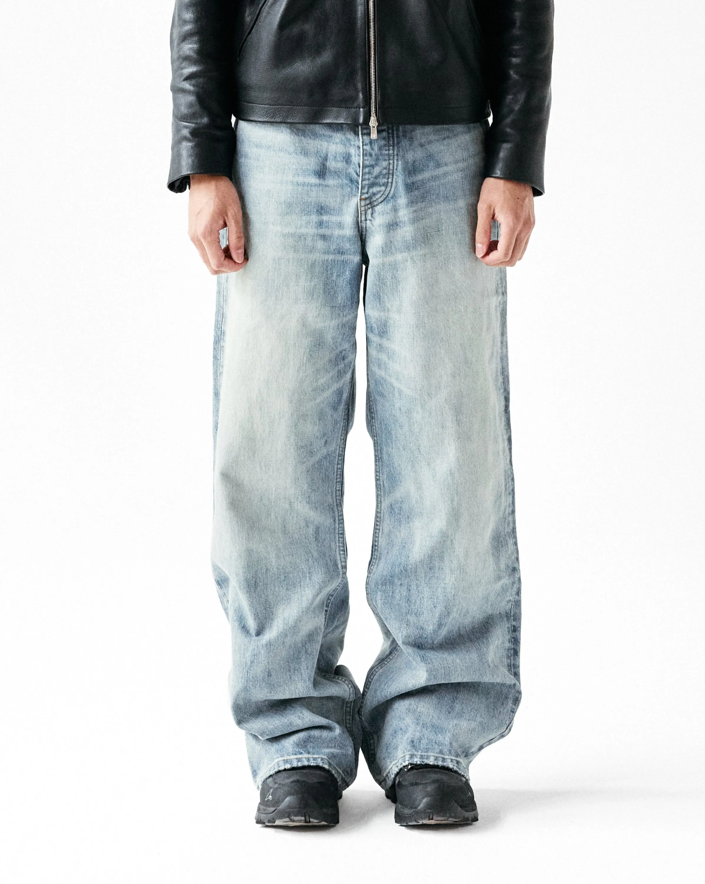 Japanese Baggy Light-Wash Denim Jeans
