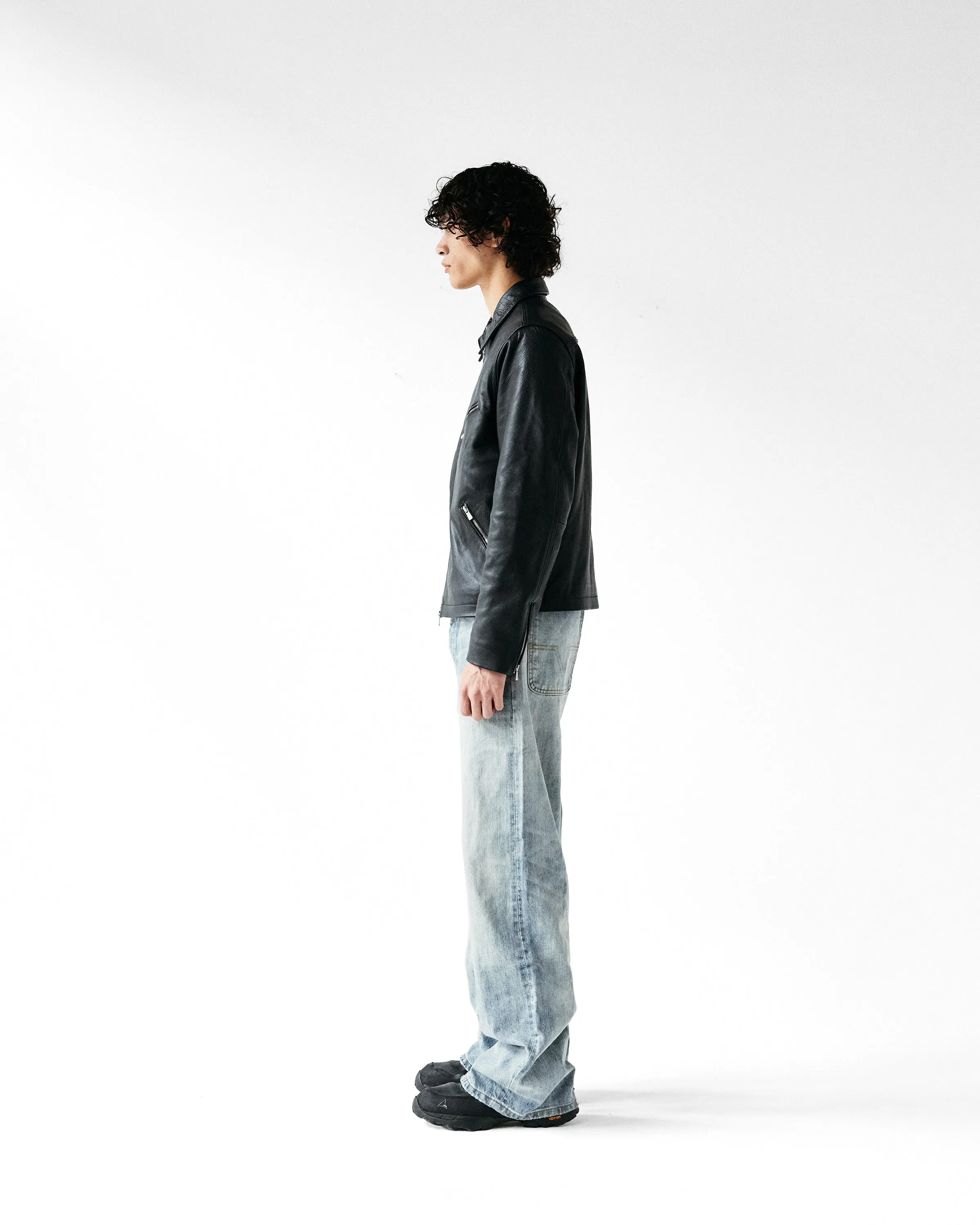 Japanese Baggy Light-Wash Denim Jeans