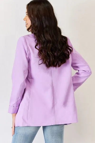 Lilac Open Front Blazer
