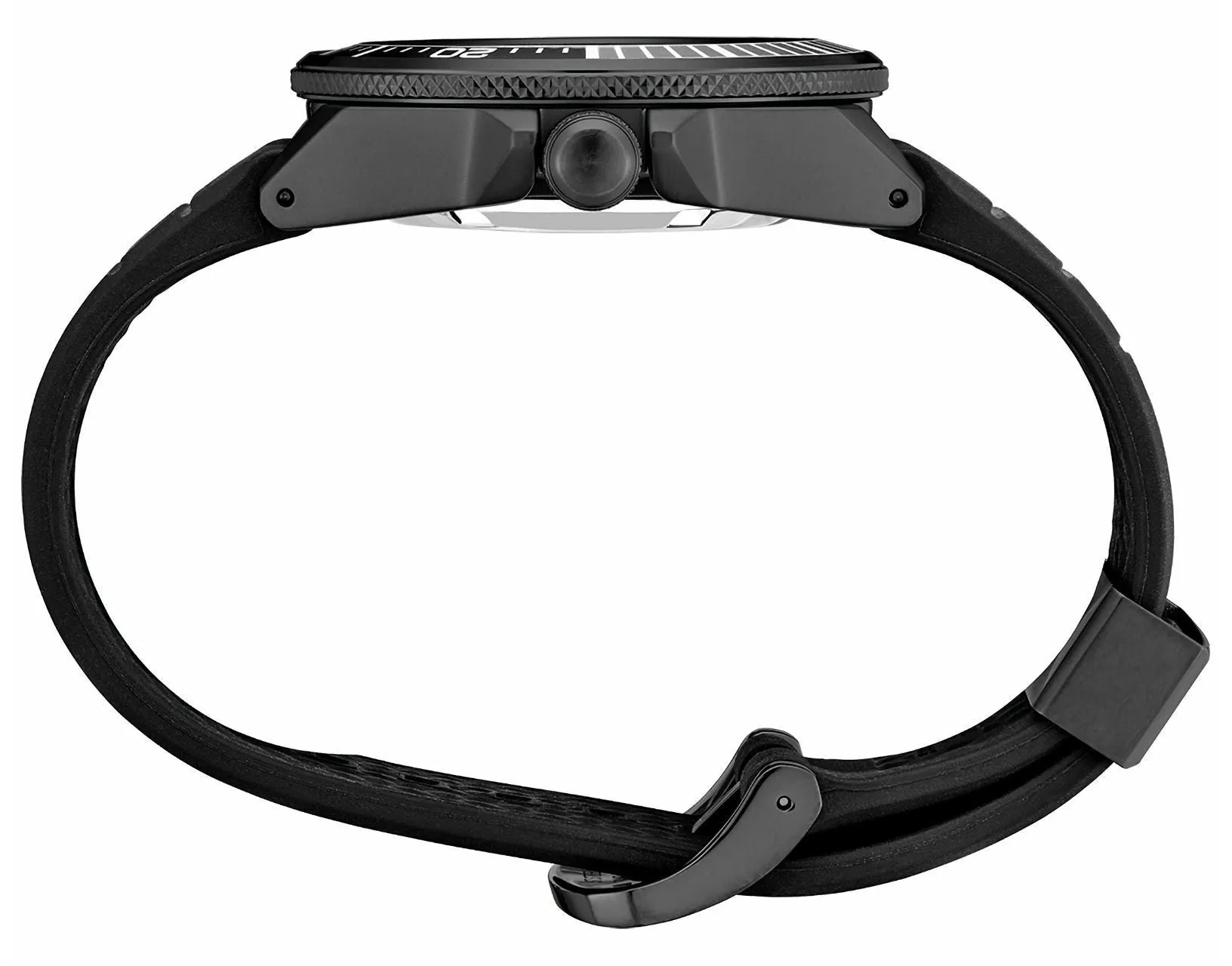 Limited Edition Seiko Prospex Black Series Automatic Black PVD Black Dial Black Silicone Strap Date Divers Mens Watch SRPH11K1