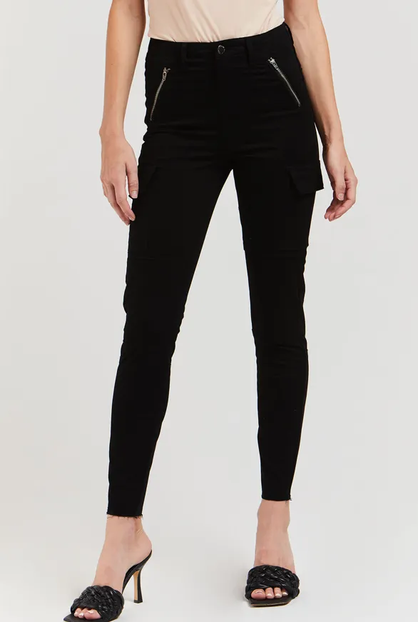 Maddox Charcoal Cargo Skinny Jean