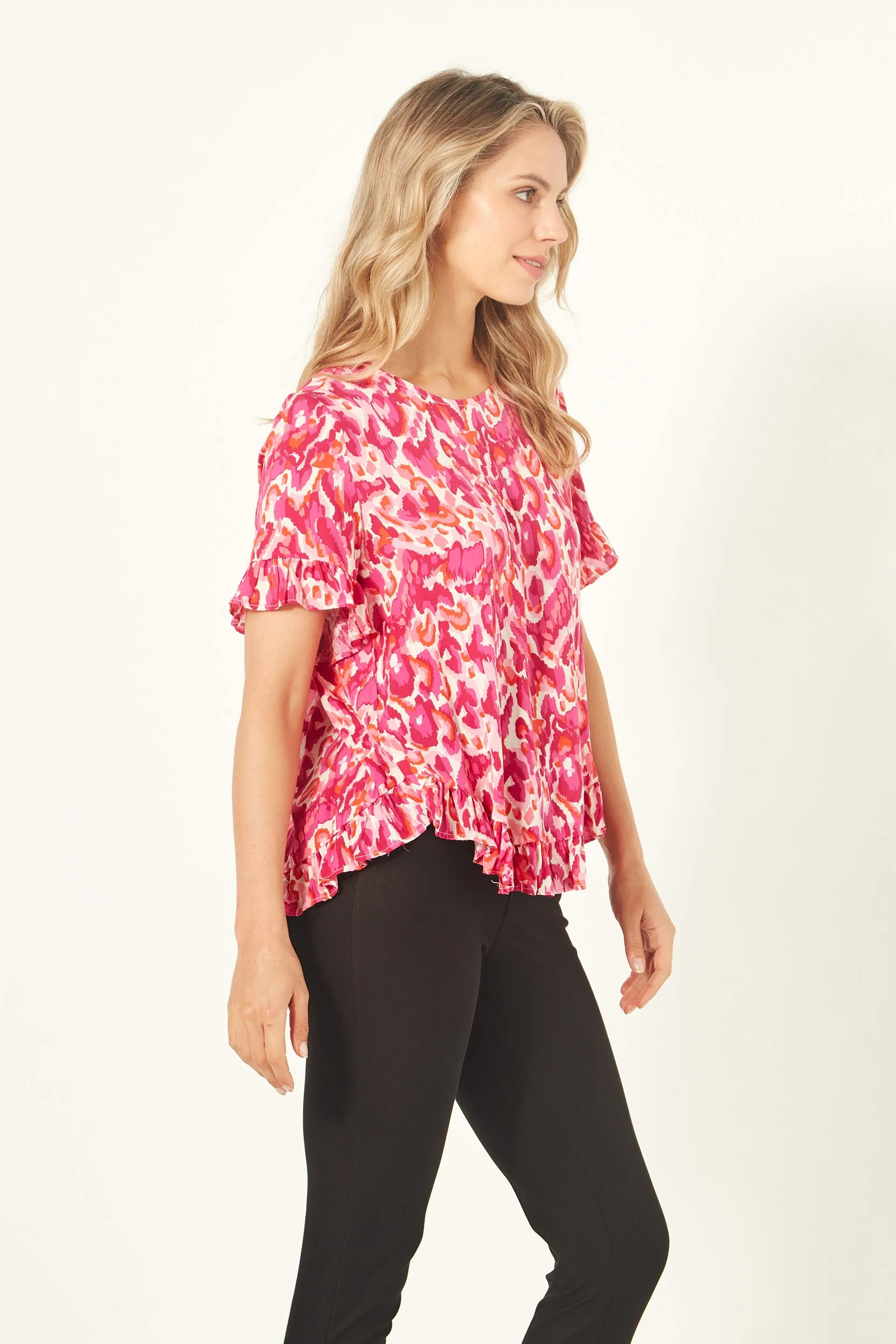 Madelaine Top Berry Print