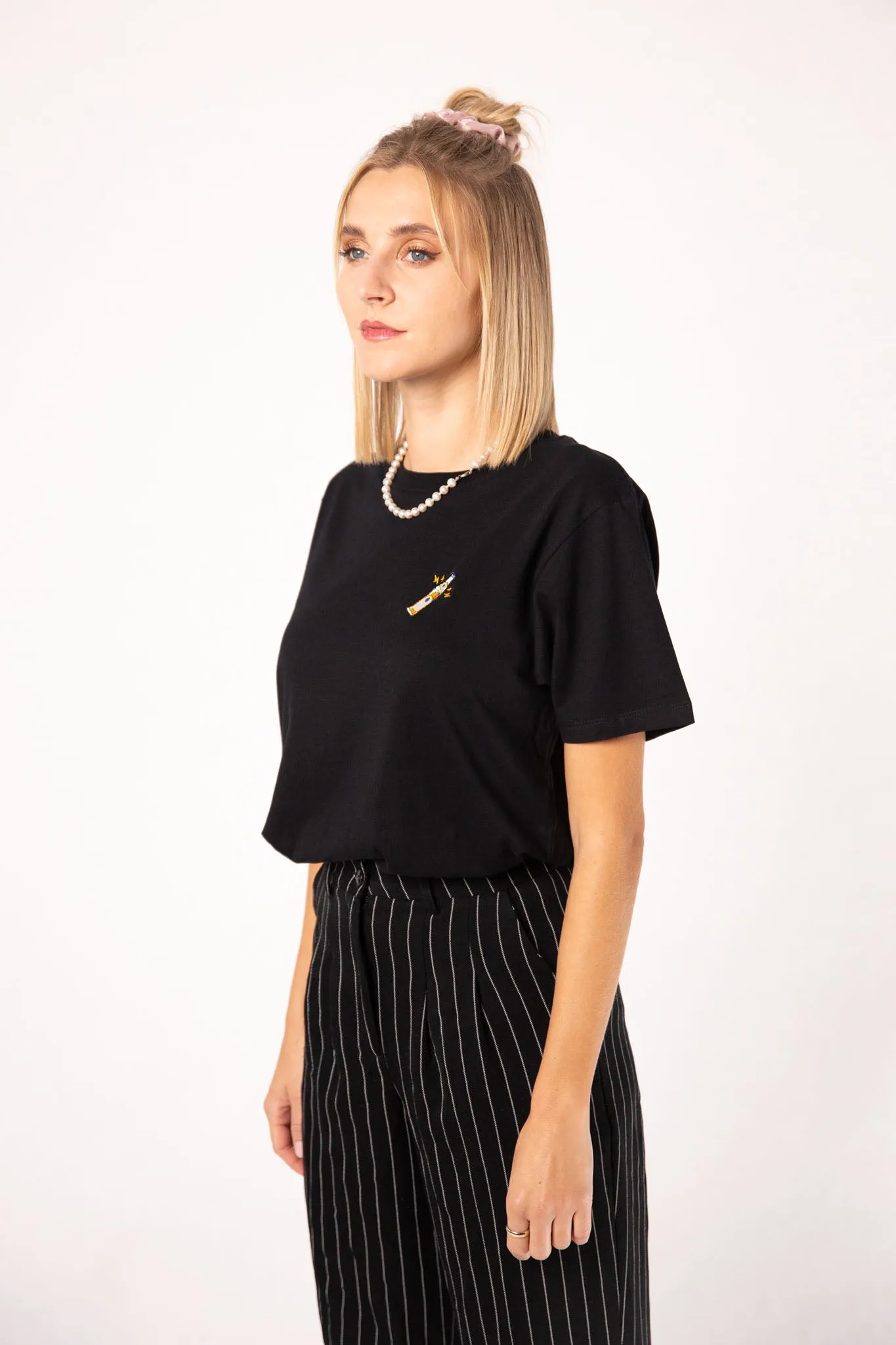 Mate | Besticktes Frauen Oversized Bio Baumwoll T-Shirt