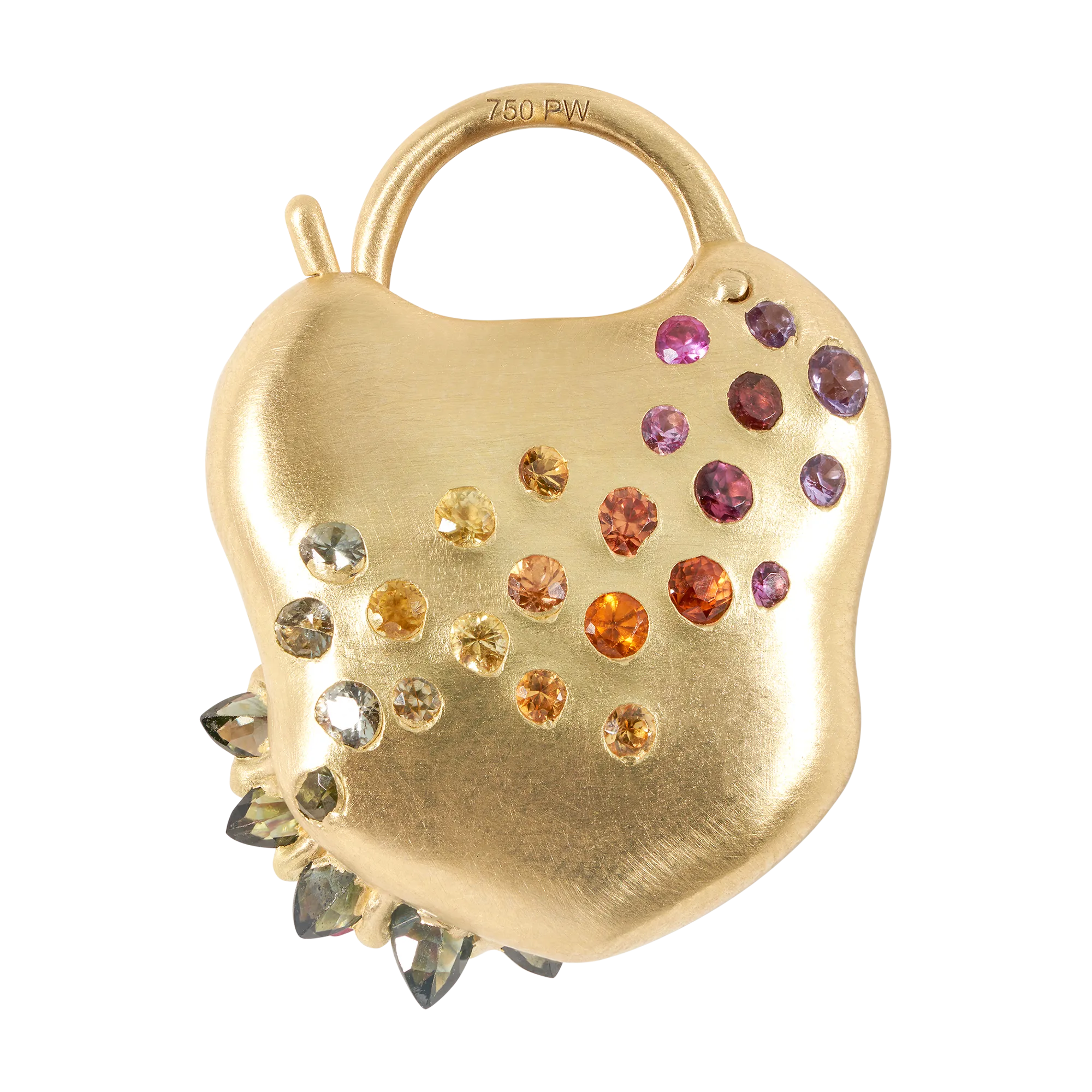 Medium Rainbow Daisy Padlock Necklace - Made to Order